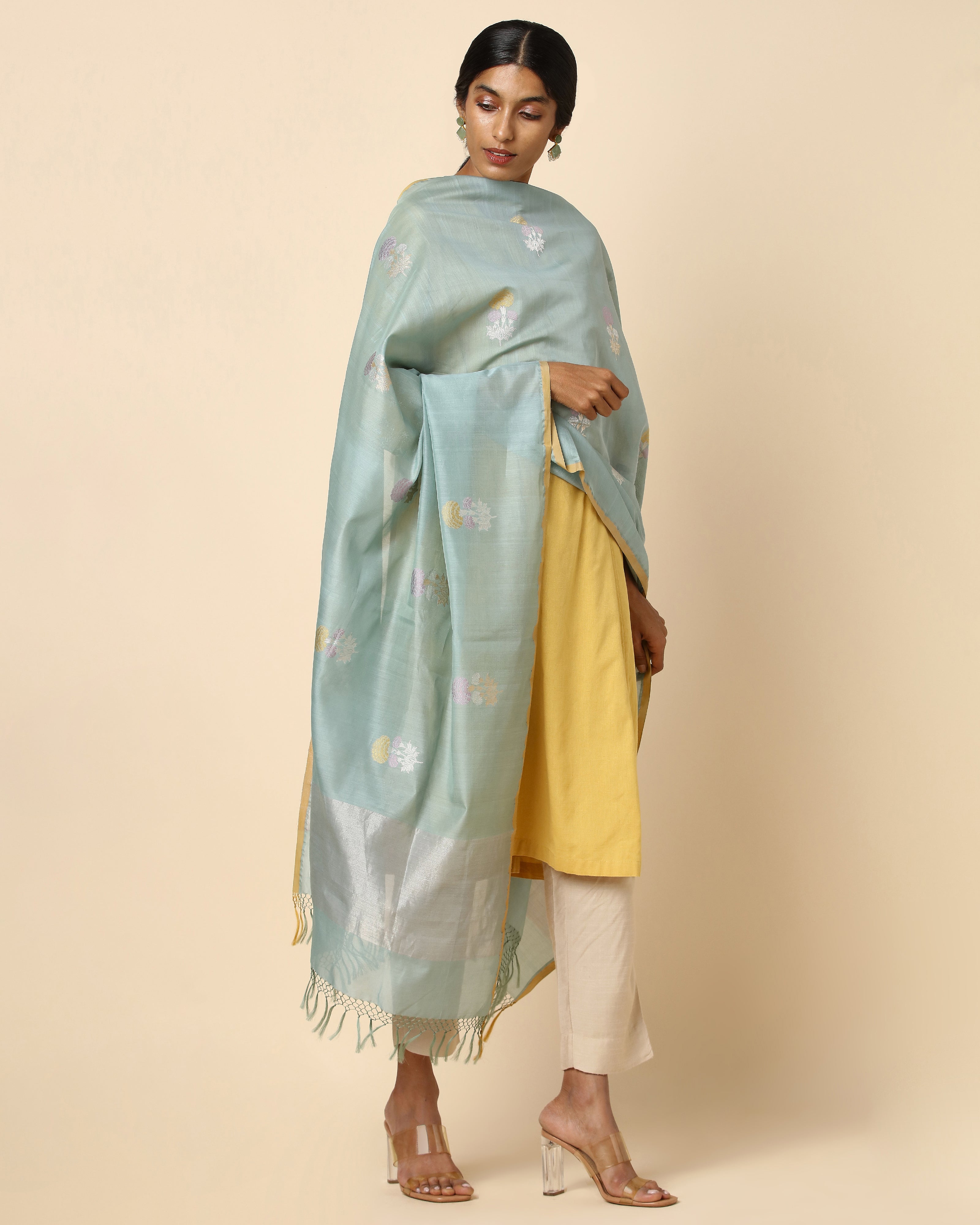 Arnit Banarasi Kadwa Silk Cotton Dupatta