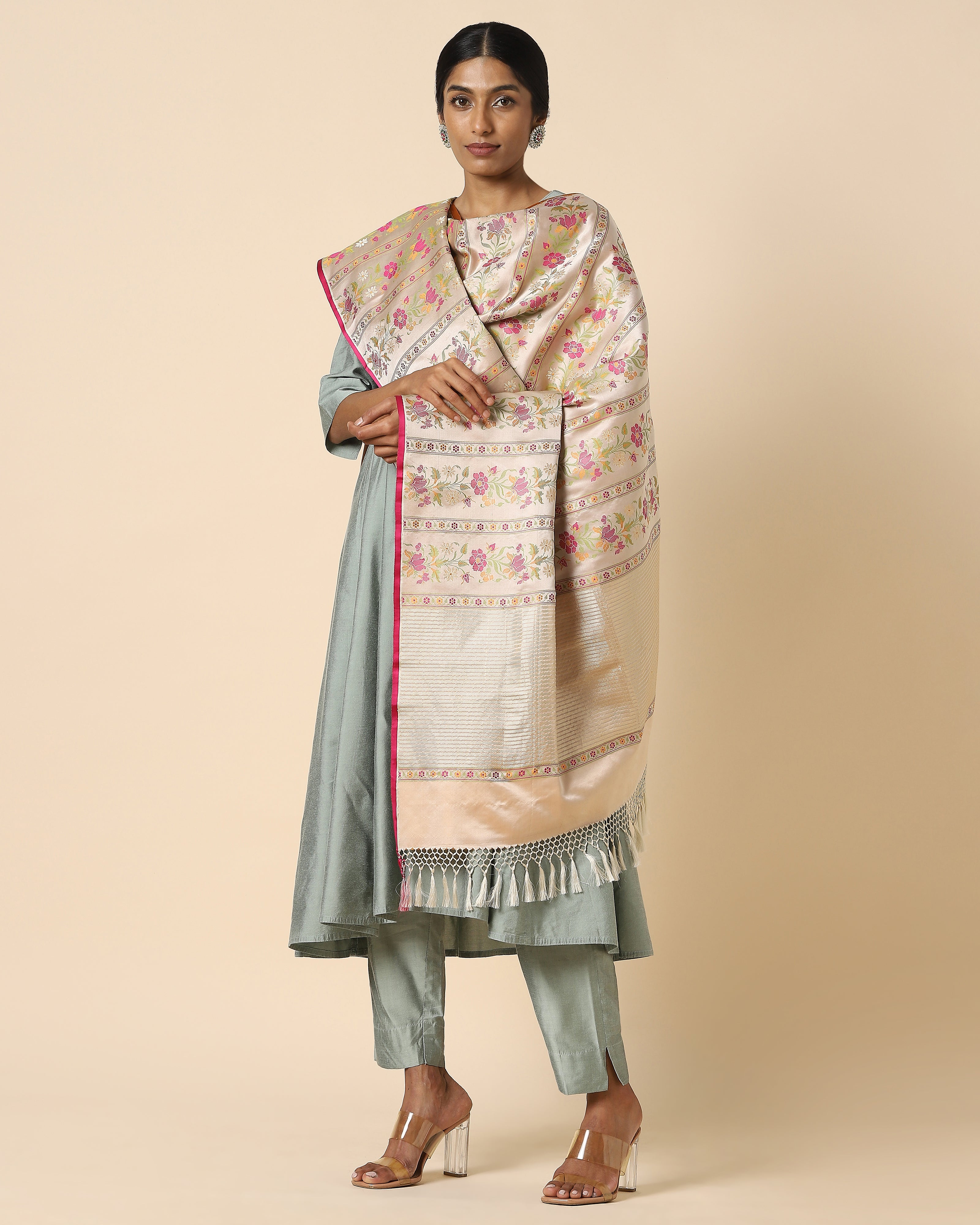 Ayana Banarasi Tanchoi Silk Dupatta