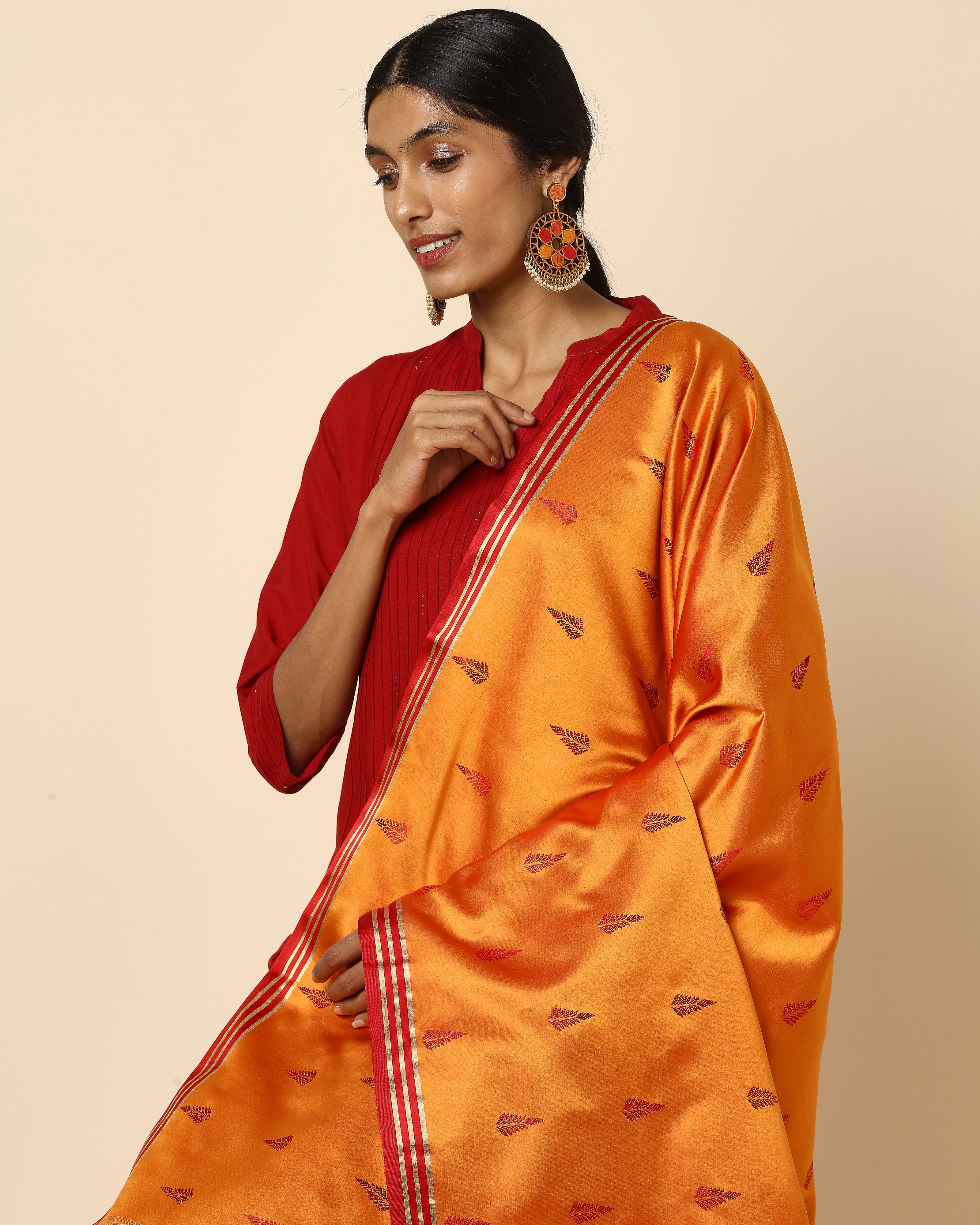 Saisha Banarasi Tanchoi Silk Dupatta