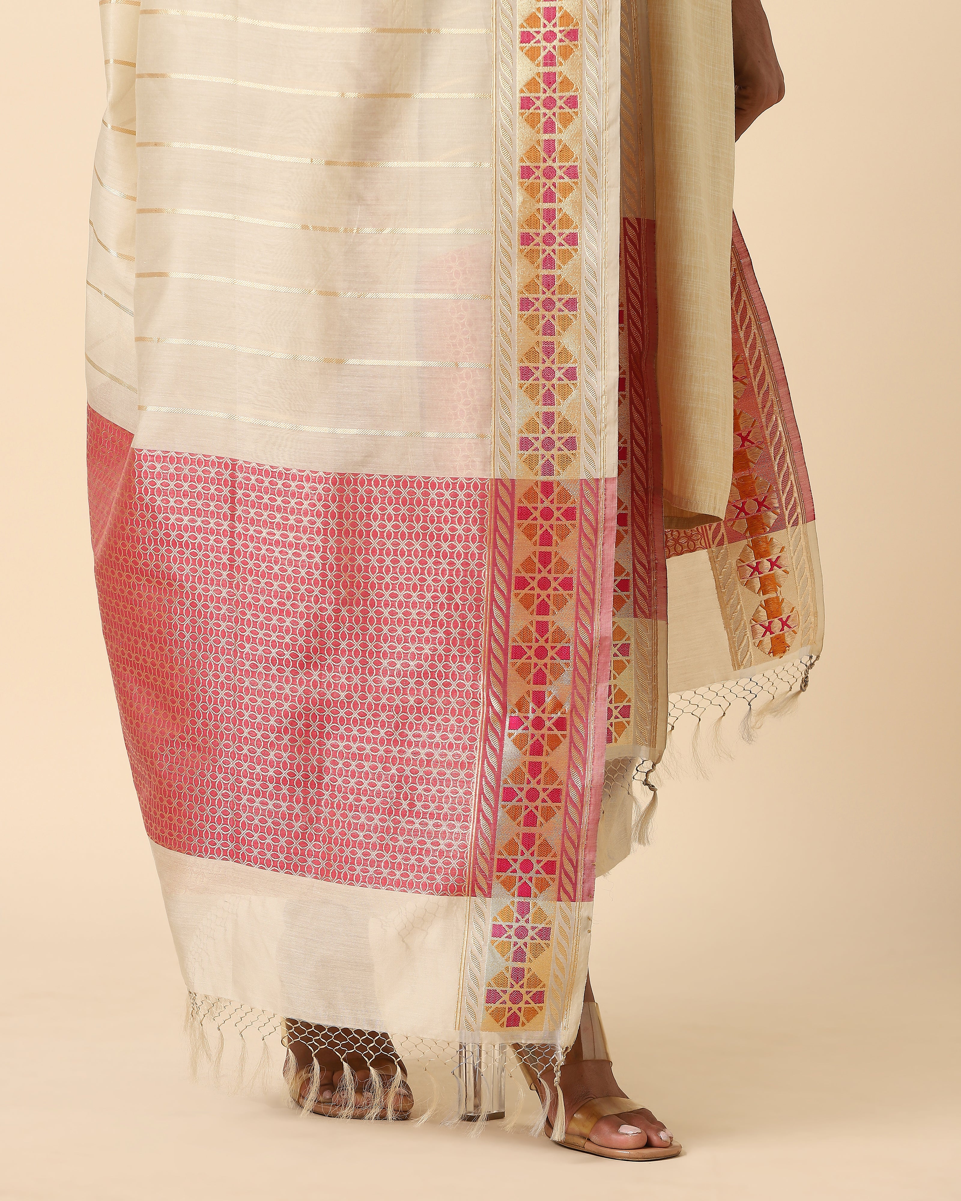 Anmeha Banarasi Kadwa Silk Cotton Dupatta