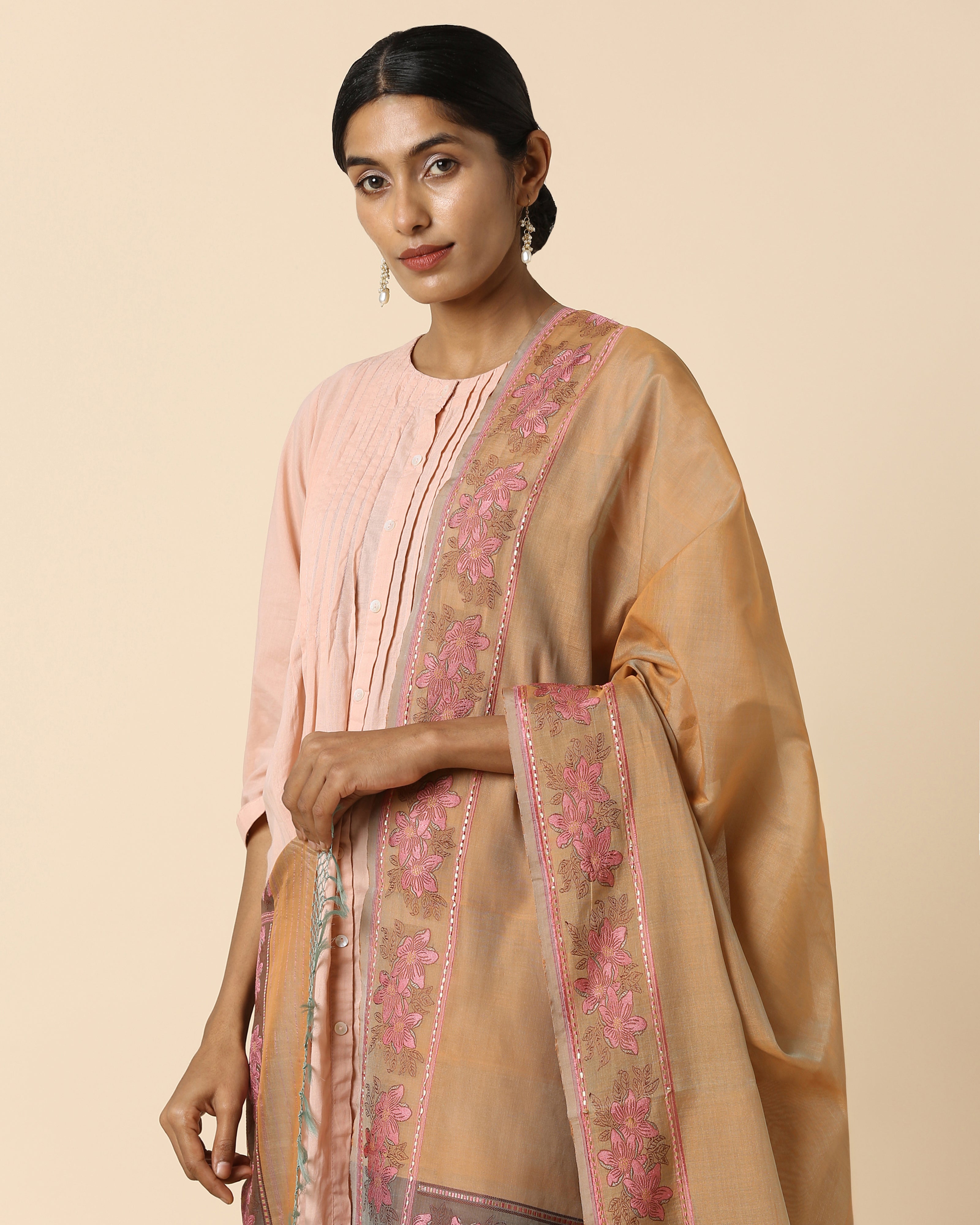 Alaka Banarasi Kadwa Silk Cotton Dupatta