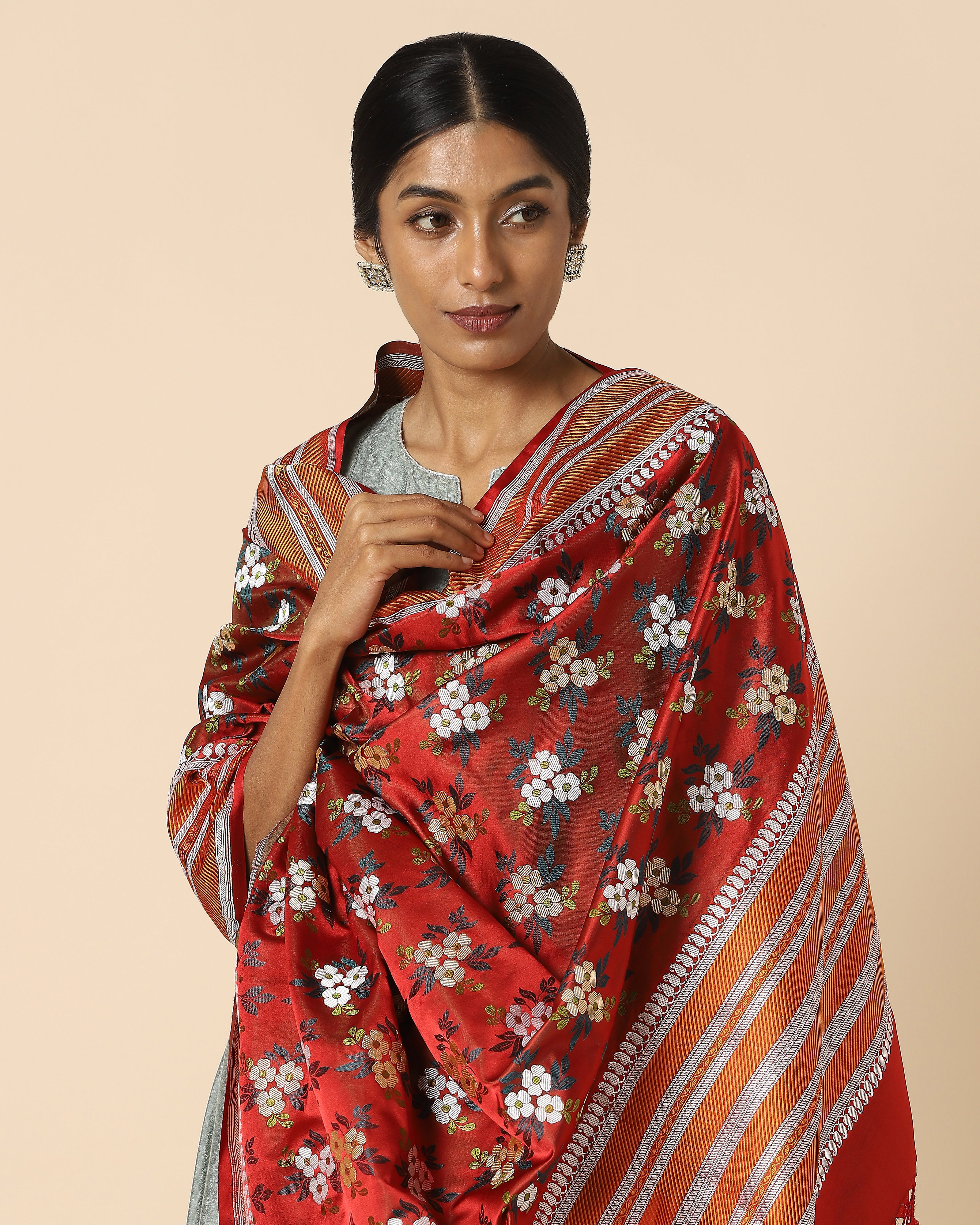 Salena Banarasi Tanchoi Silk Dupatta