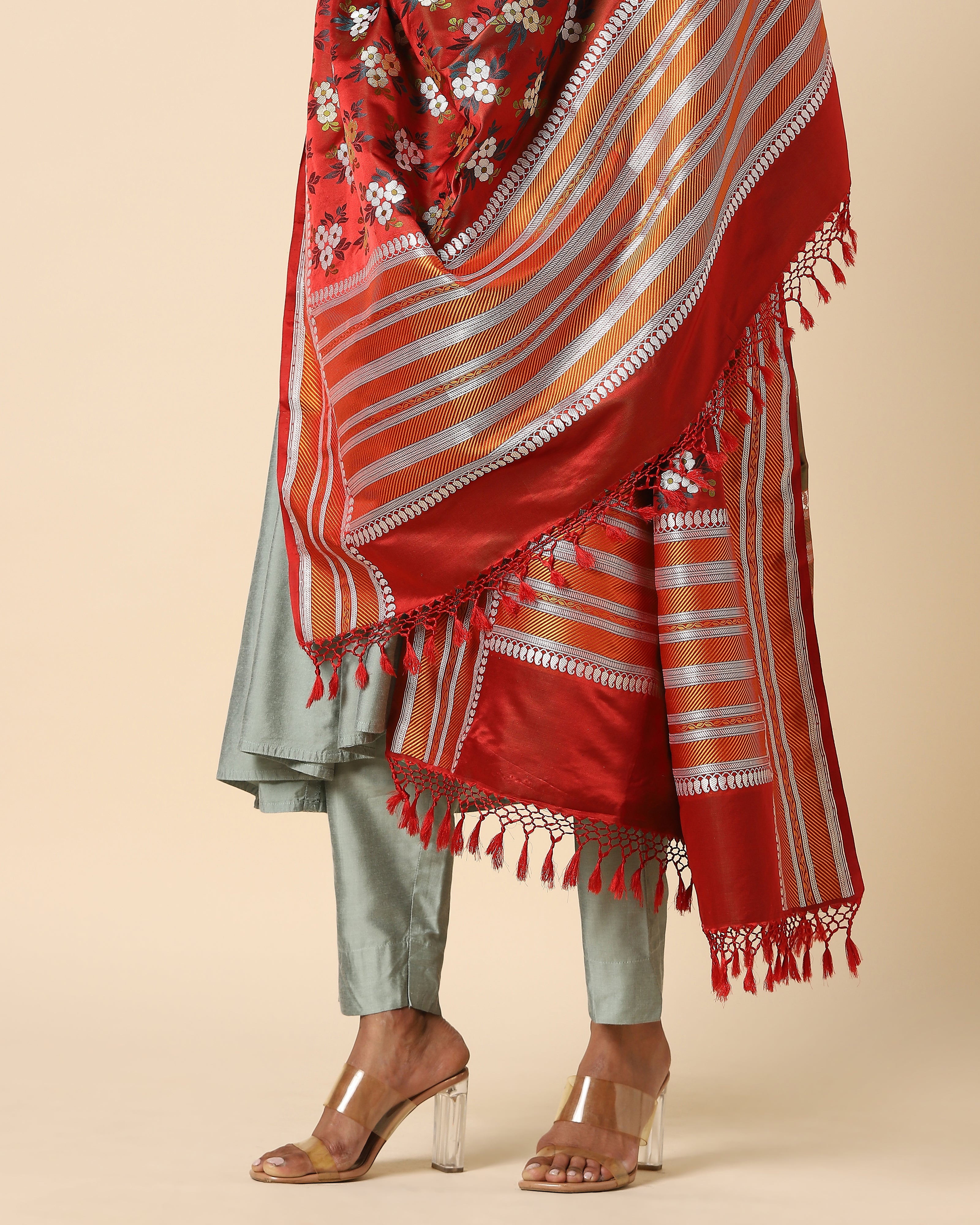 Salena Banarasi Tanchoi Silk Dupatta