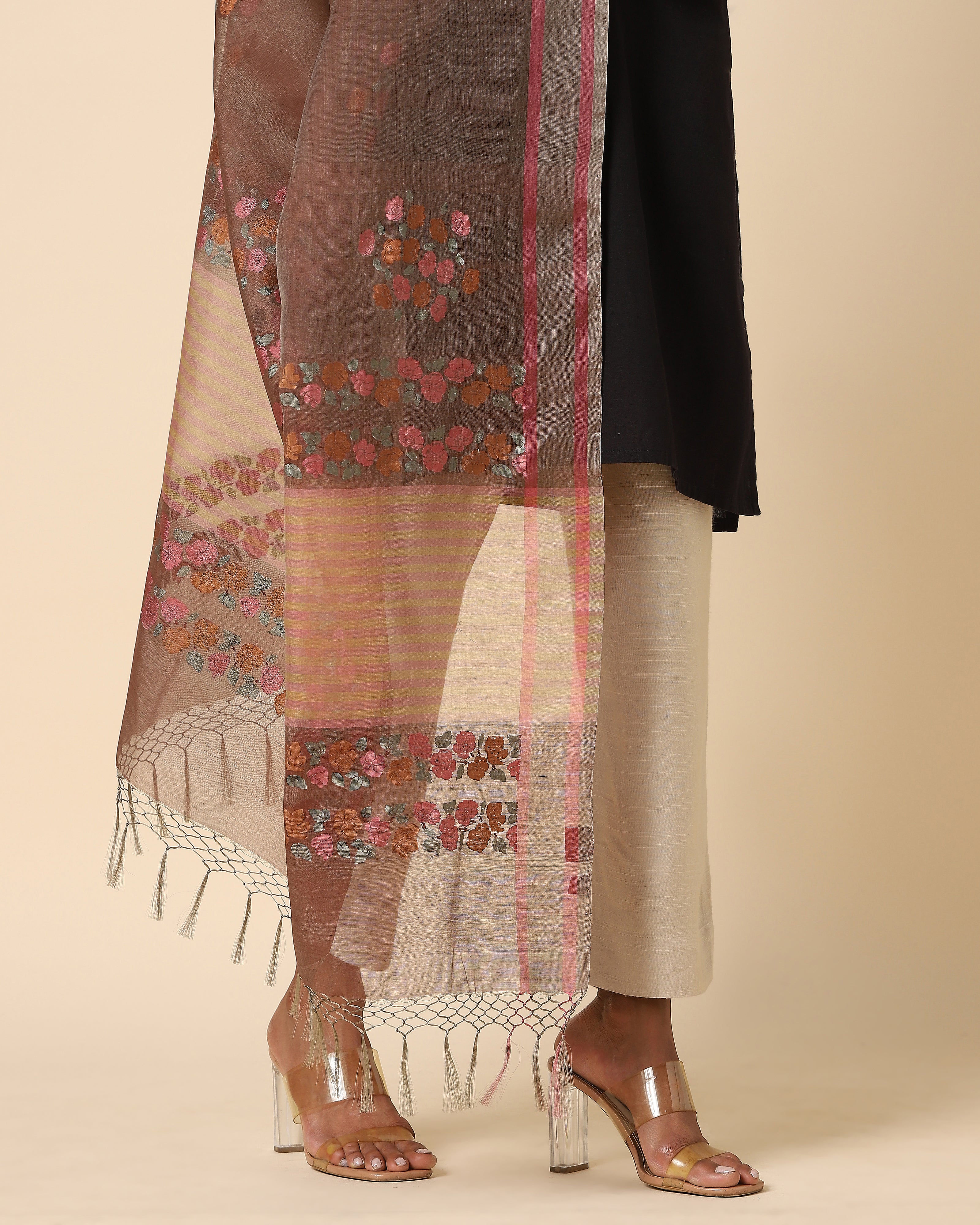 Ahika Banarasi Jamdani Silk Cotton Dupatta