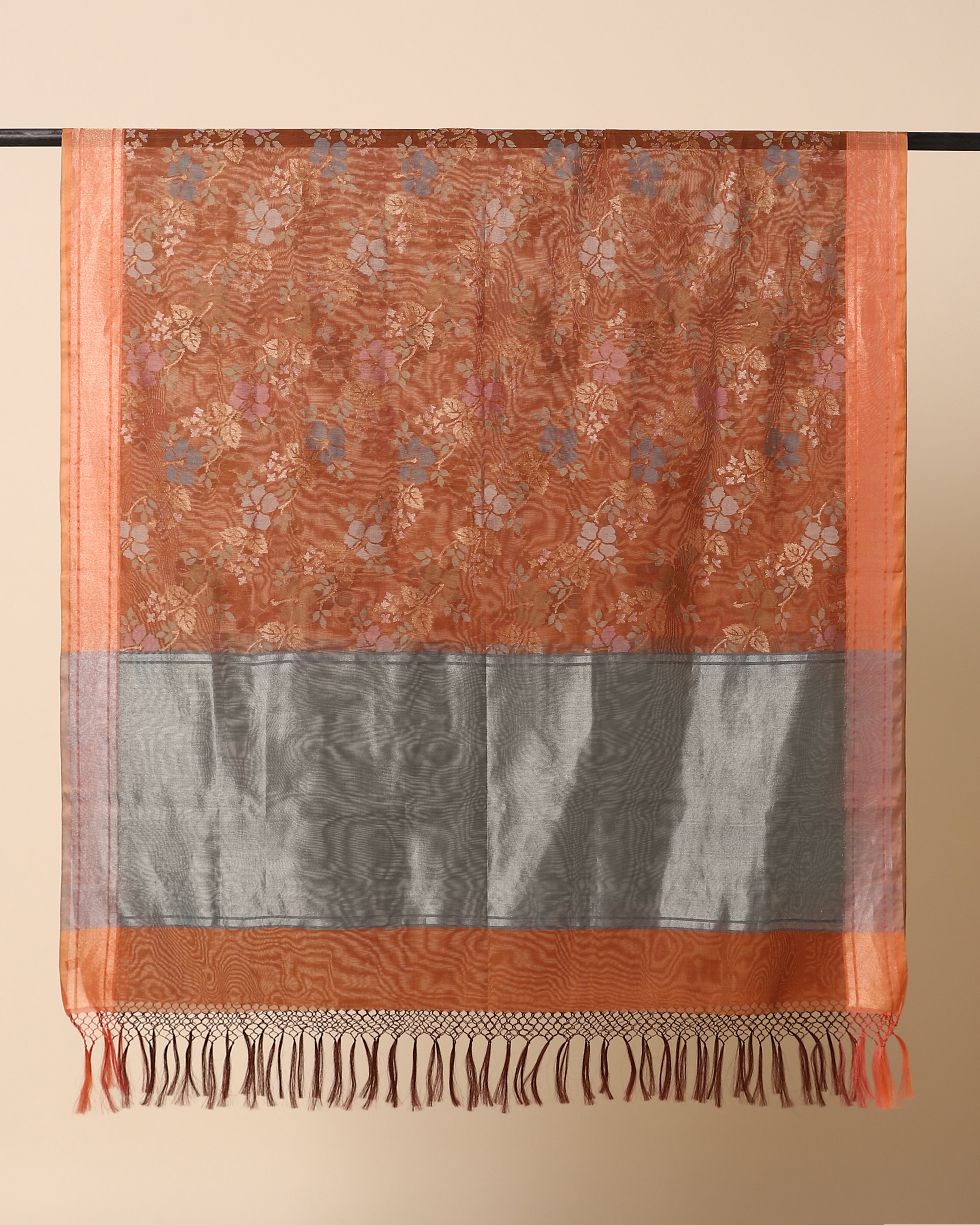 Sindhura Banarasi Jamdani Silk Cotton Dupatta