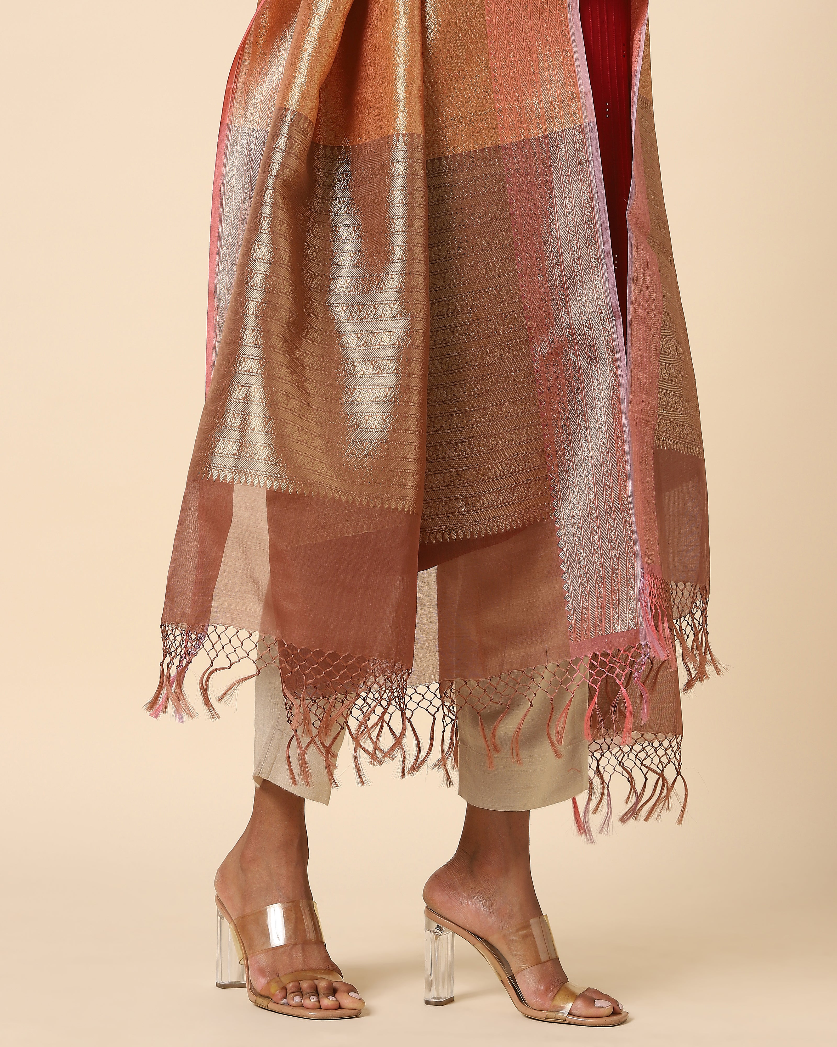 Calantha Banarasi Fekwa Silk Cotton Dupatta