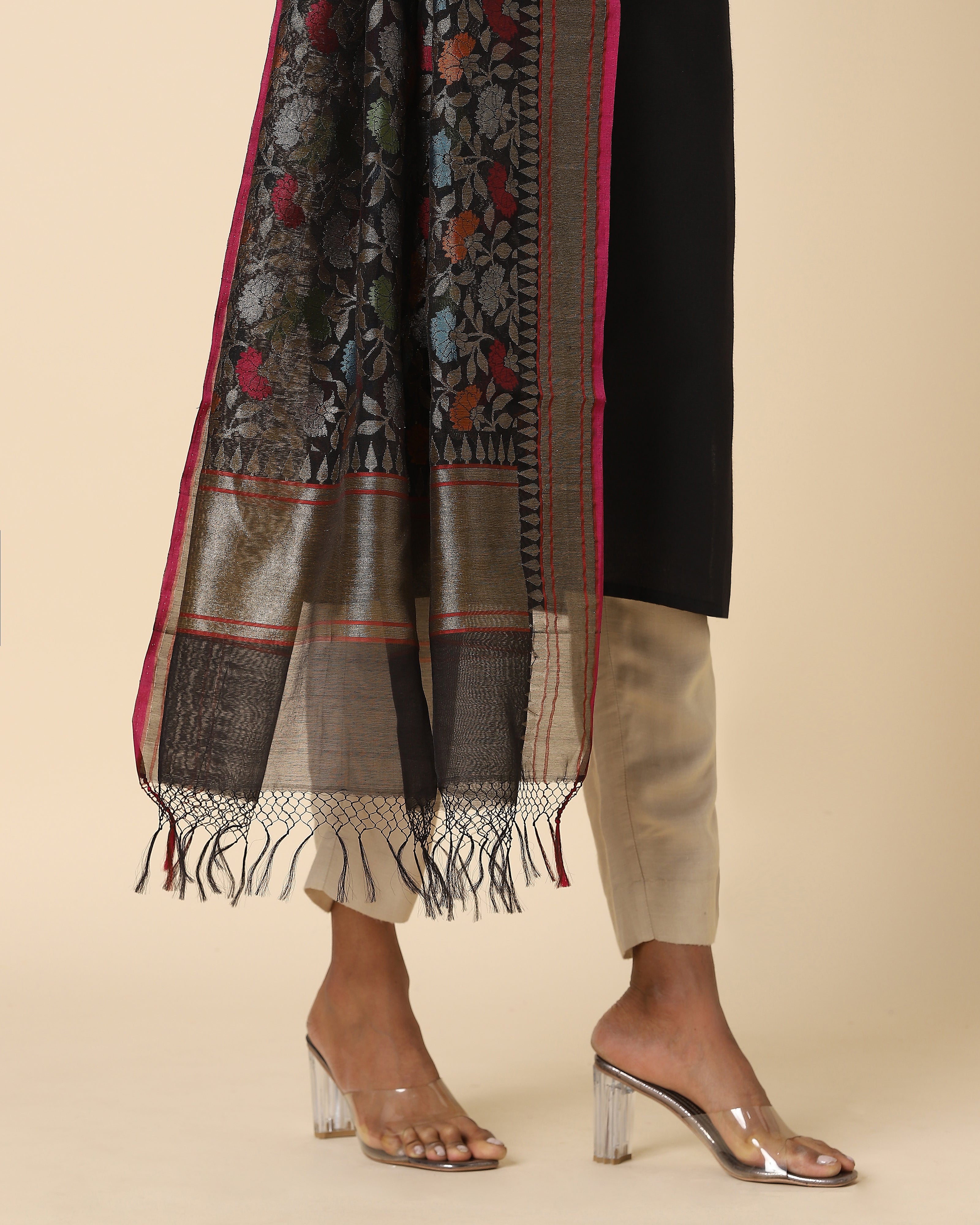 Ishank Banarasi Jamdani Silk Cotton Dupatta