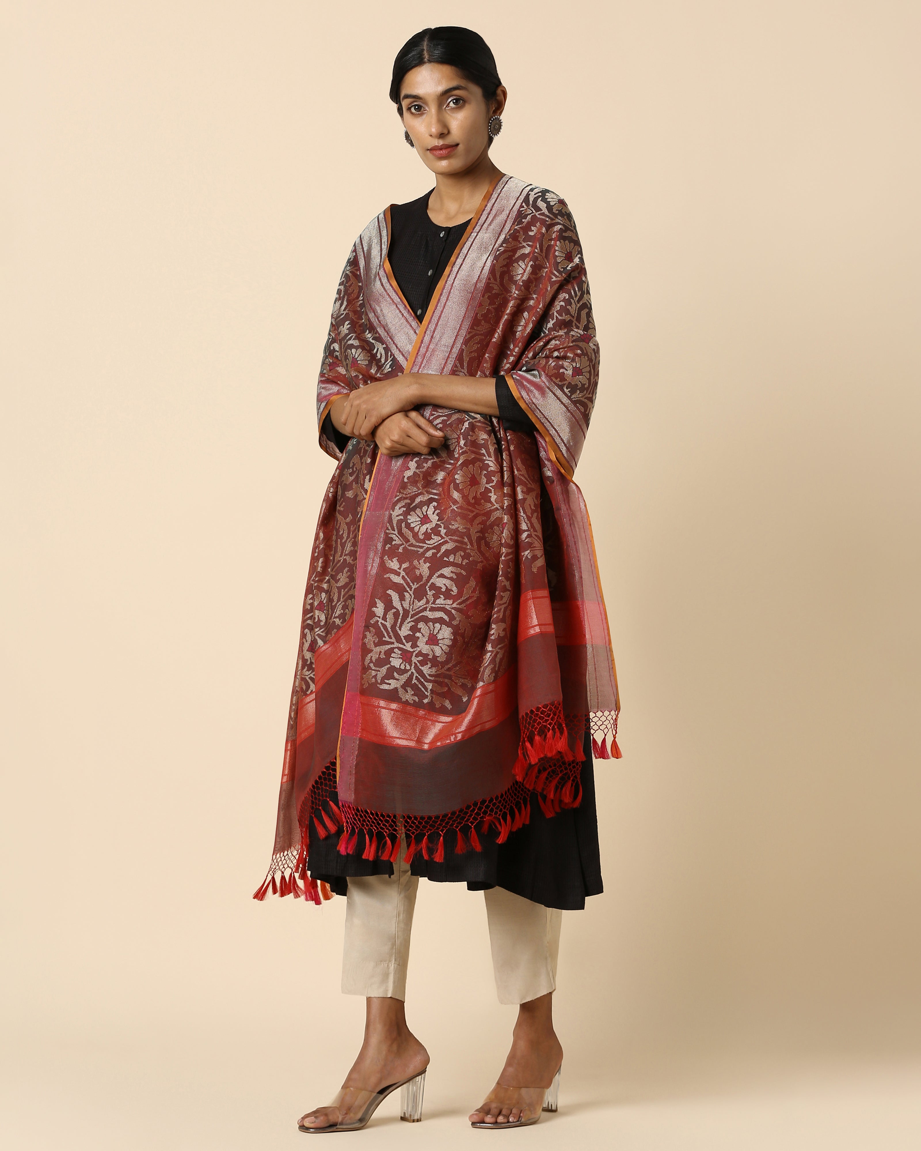Laksh Banarasi Jamdani Silk Cotton Dupatta