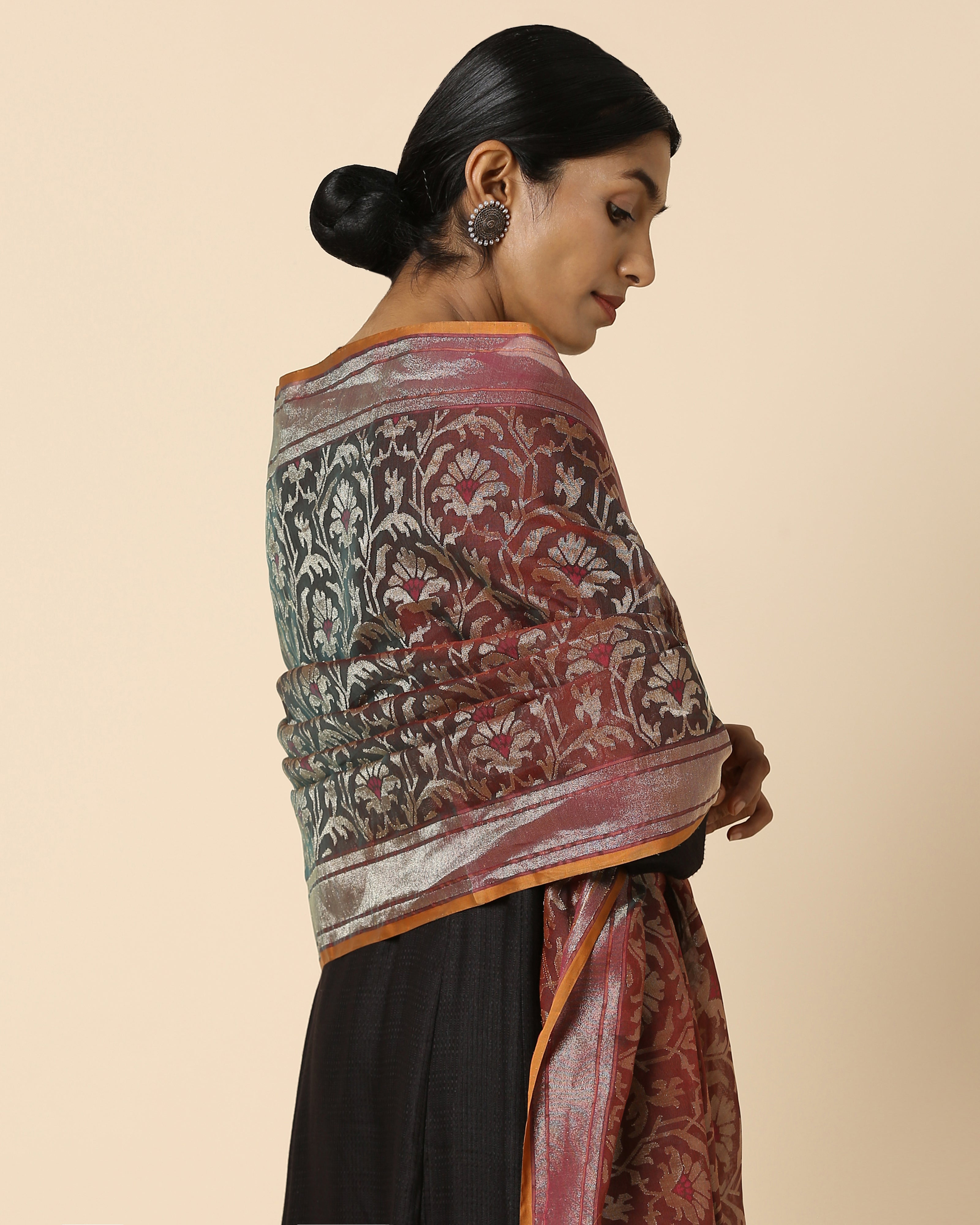 Laksh Banarasi Jamdani Silk Cotton Dupatta