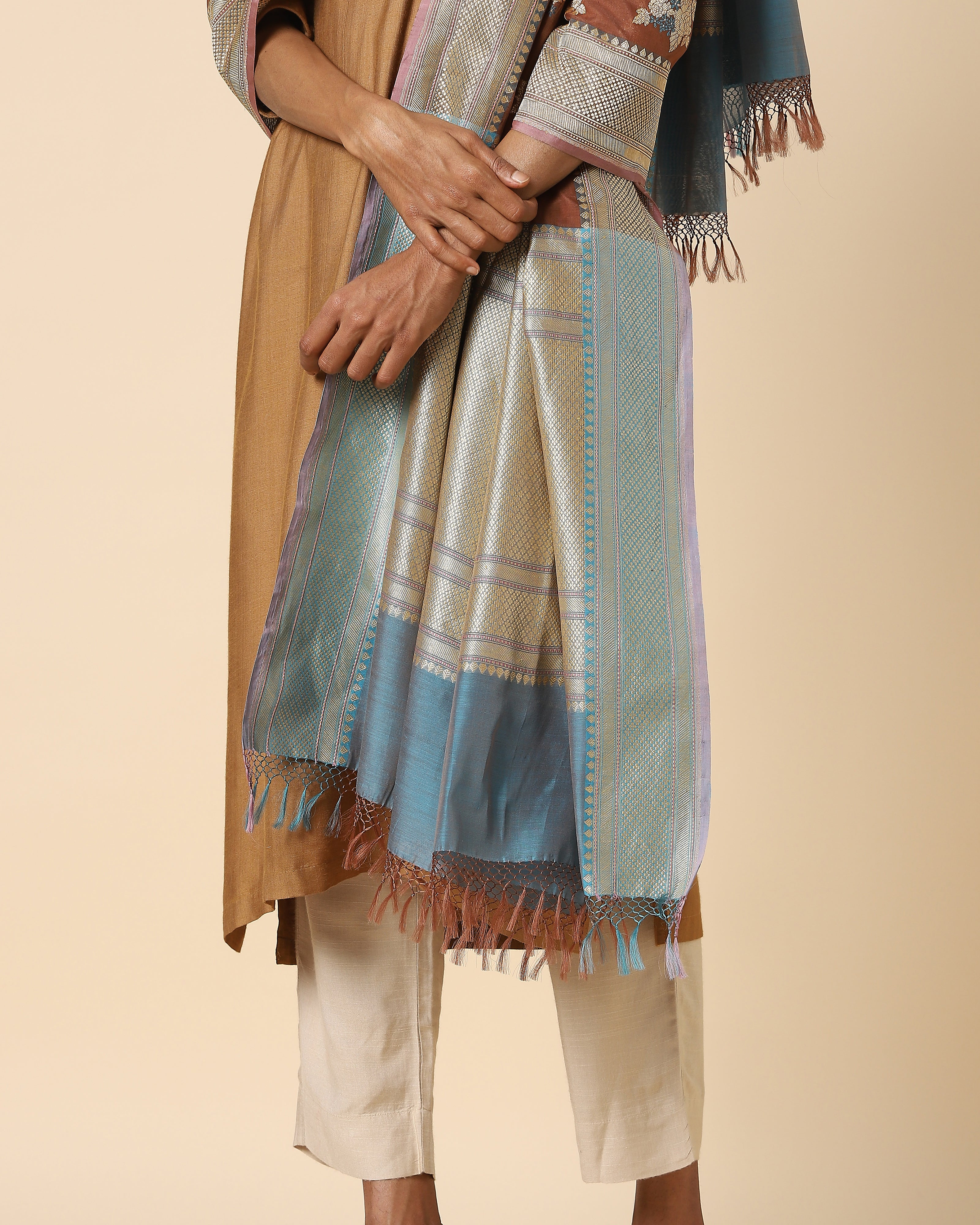 Amar Banarasi Kadwa Silk Cotton Dupatta