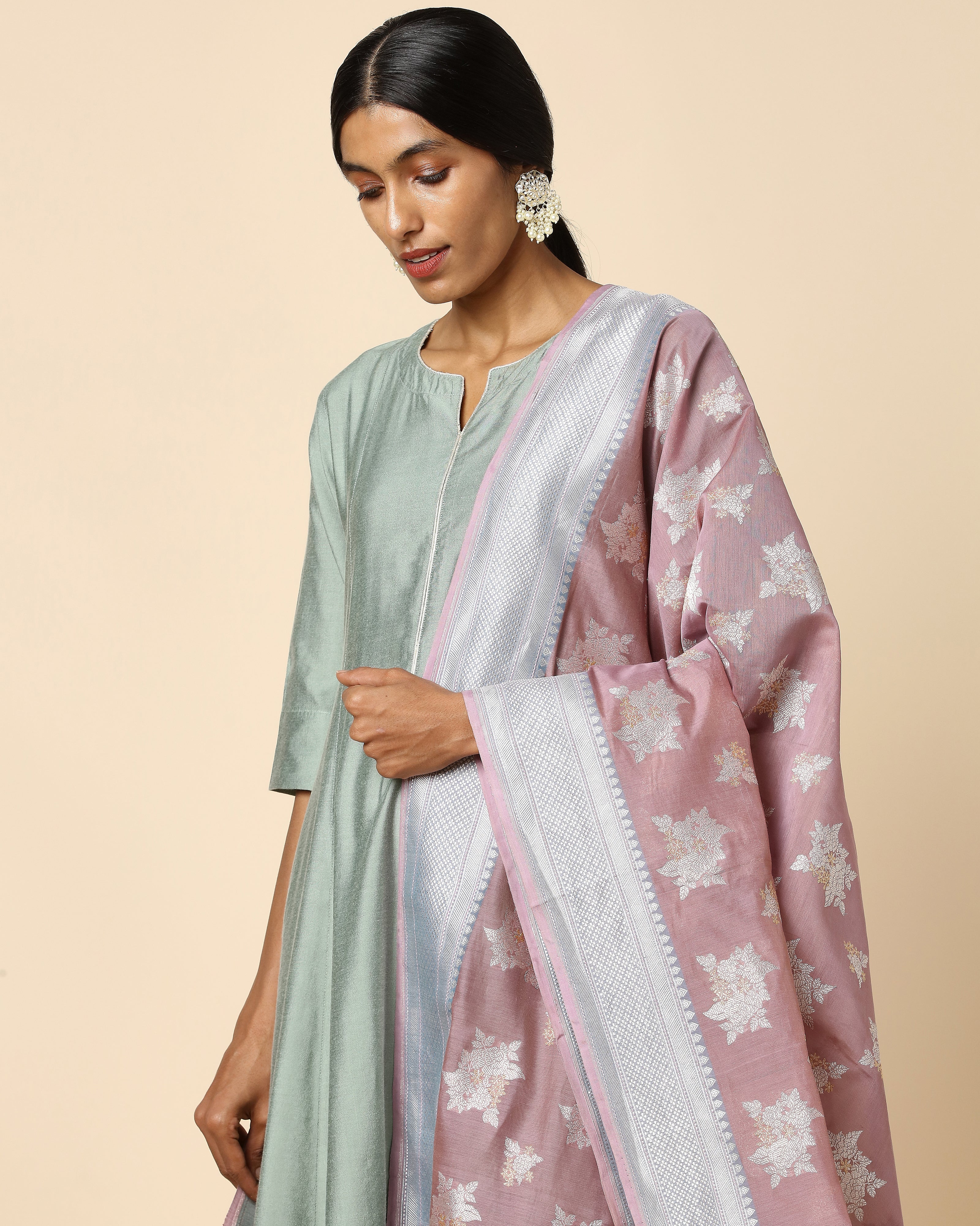 Amar Banarasi Kadwa Silk Cotton Dupatta