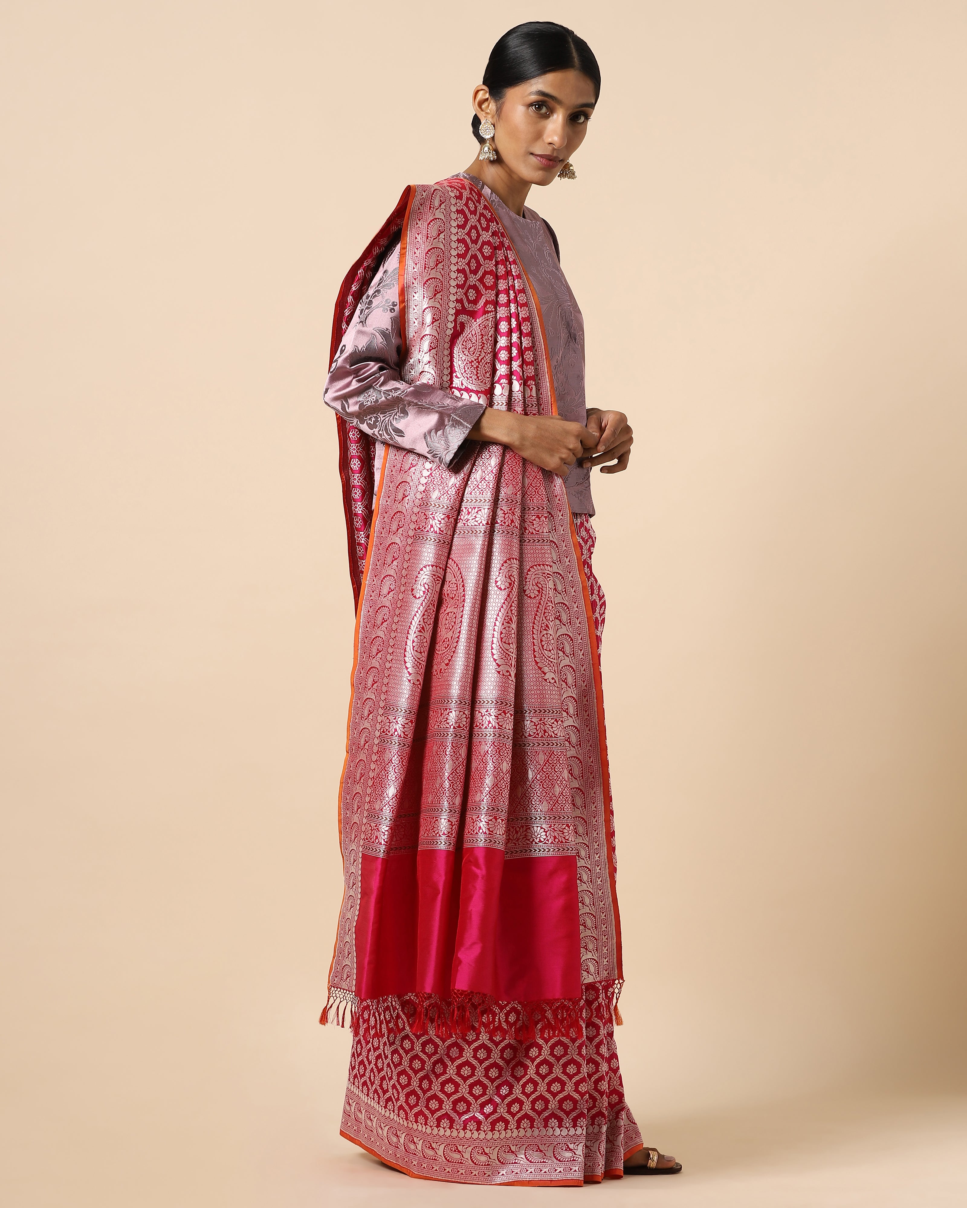 Husna Banarasi Cutwork Silk Saree