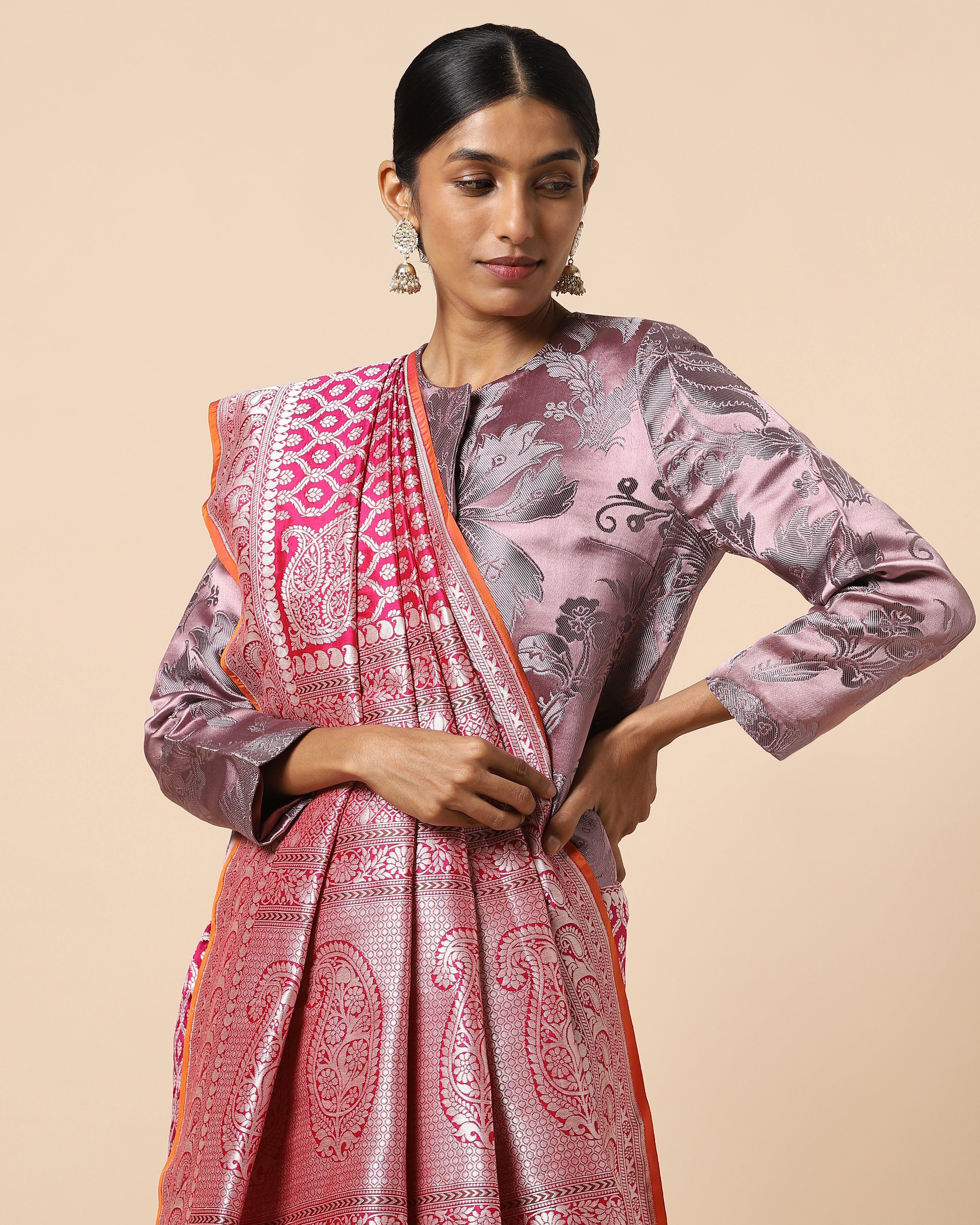 Husna Banarasi Cutwork Silk Saree