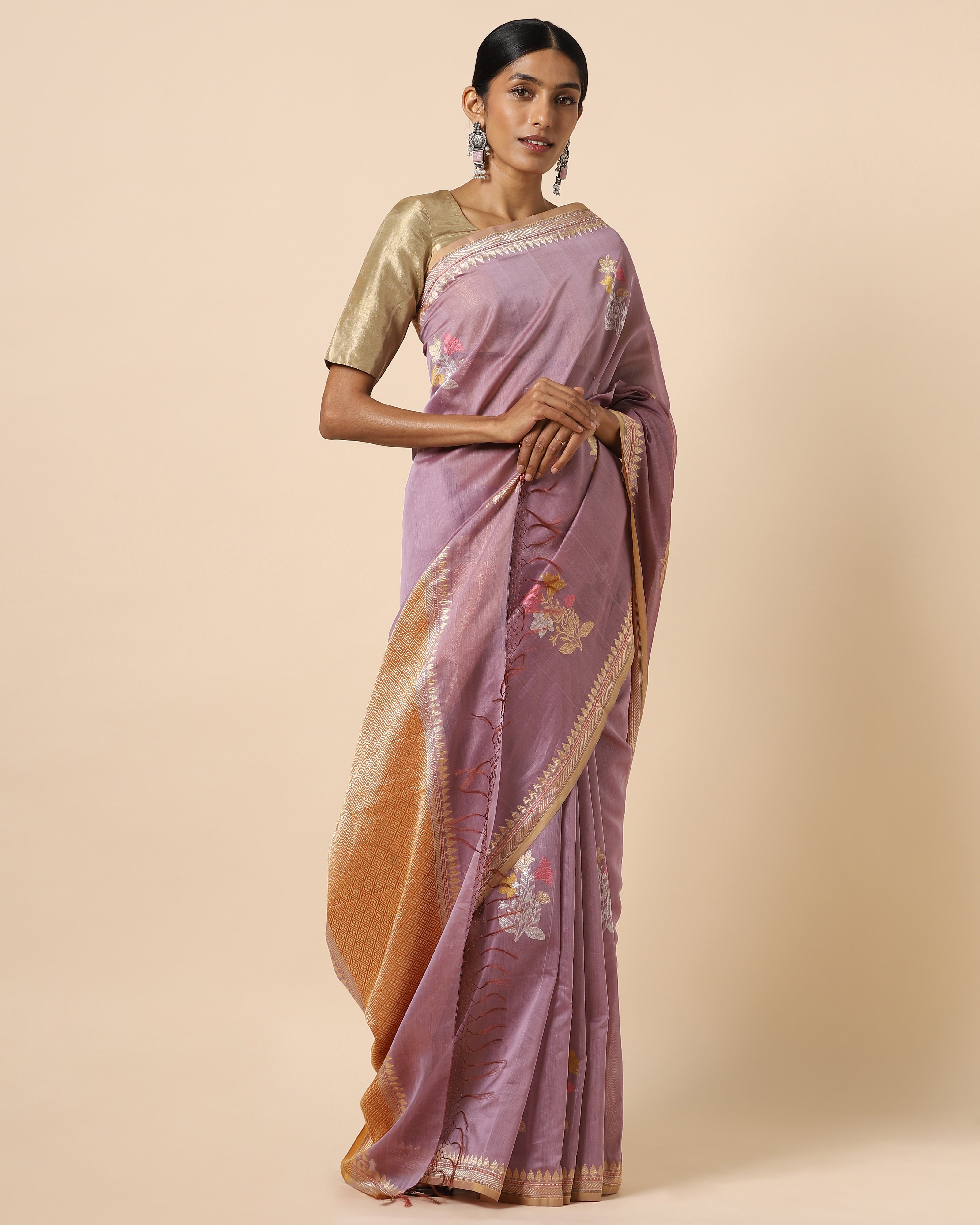 Celosia Banarasi Kadwa Silk Cotton Saree
