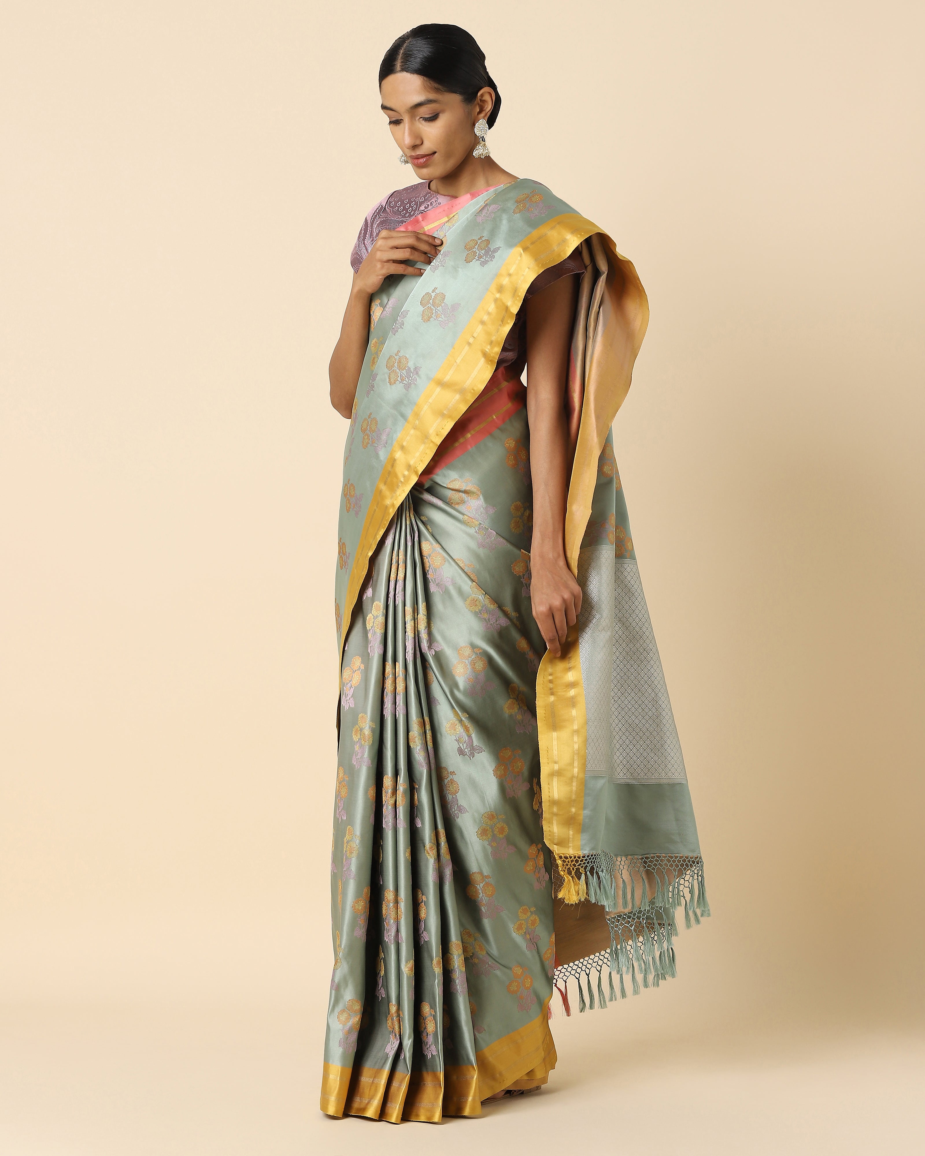 Abelia Banarasi Tanchoi Silk Saree