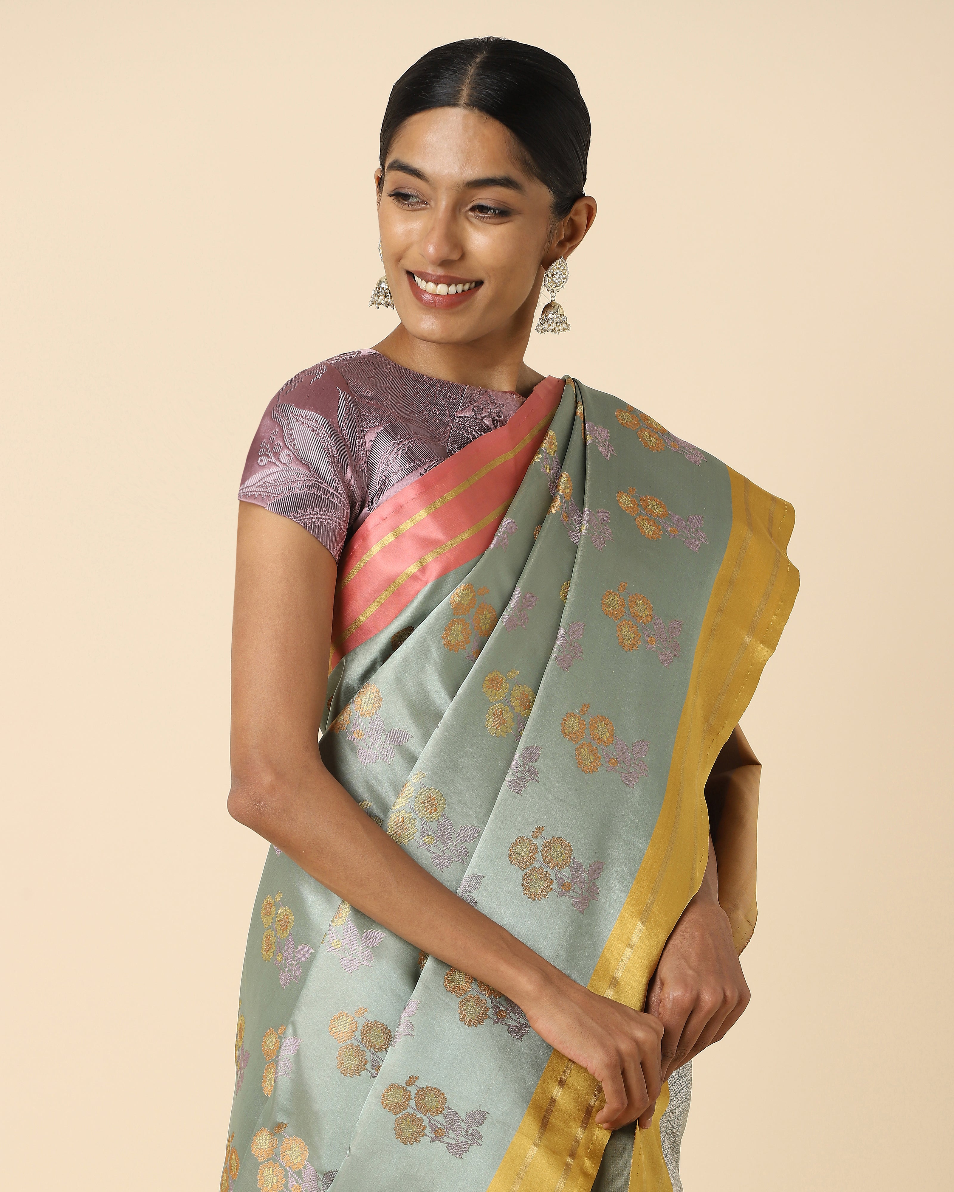 Abelia Banarasi Tanchoi Silk Saree