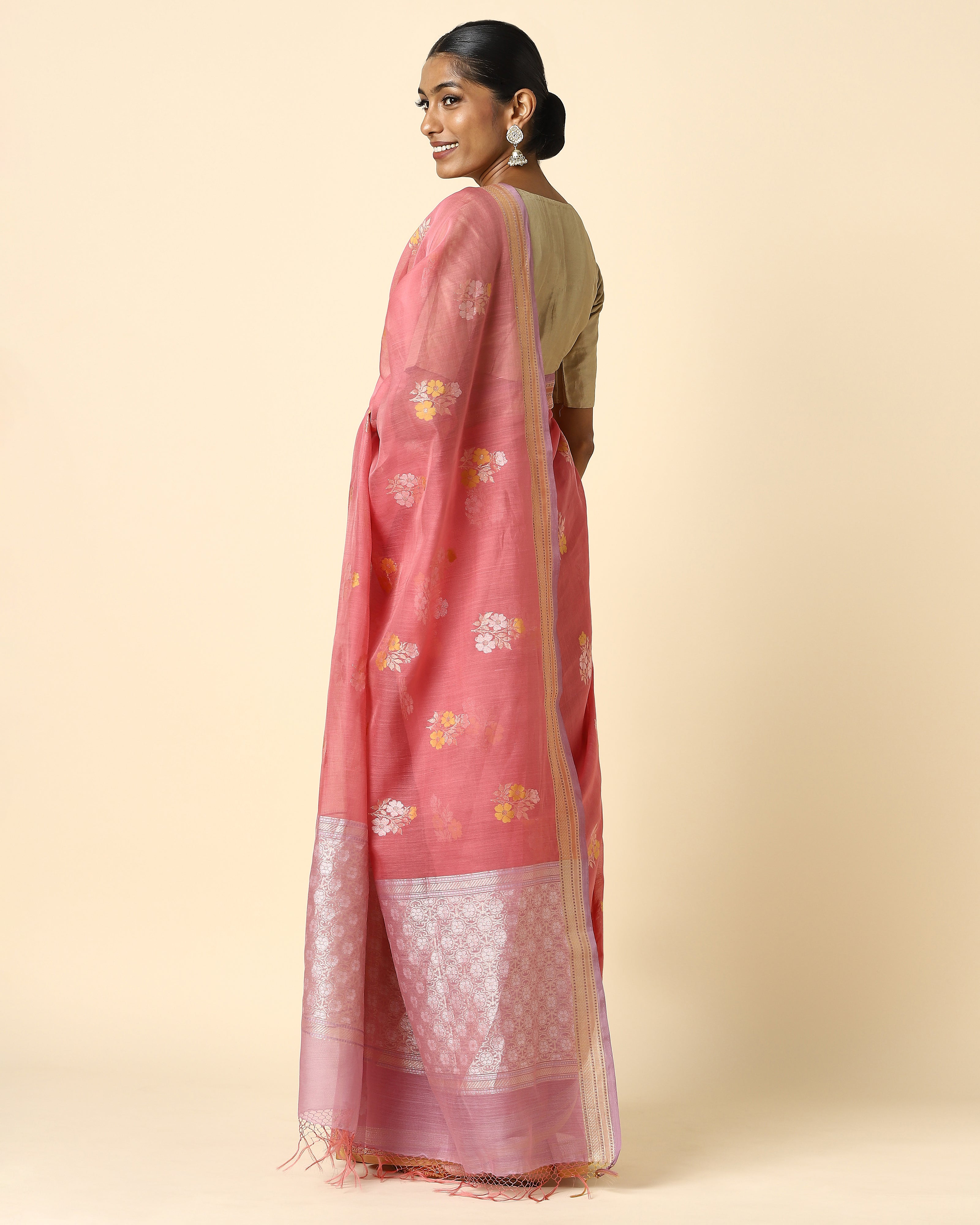 Paarul Banarasi Ektara Kadwa Silk Cotton Saree