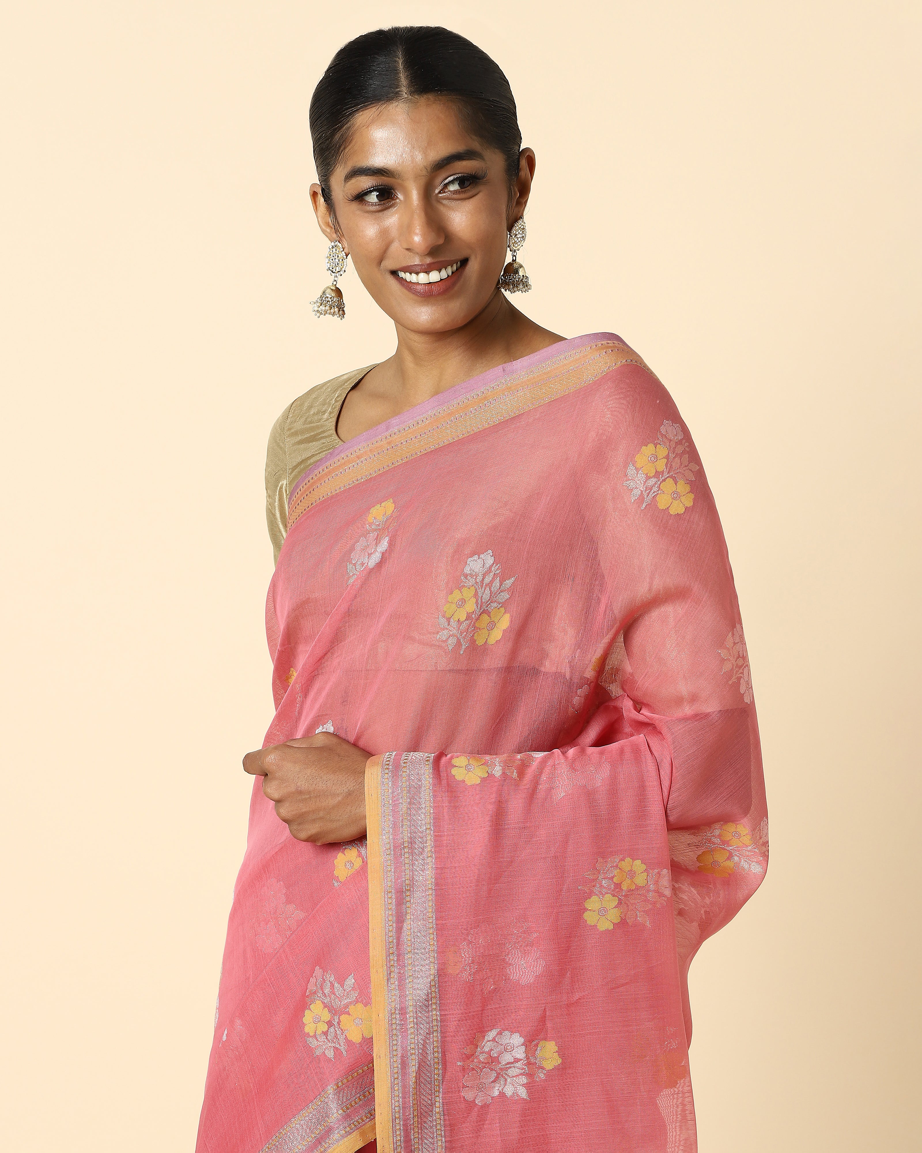 Paarul Banarasi Ektara Kadwa Silk Cotton Saree