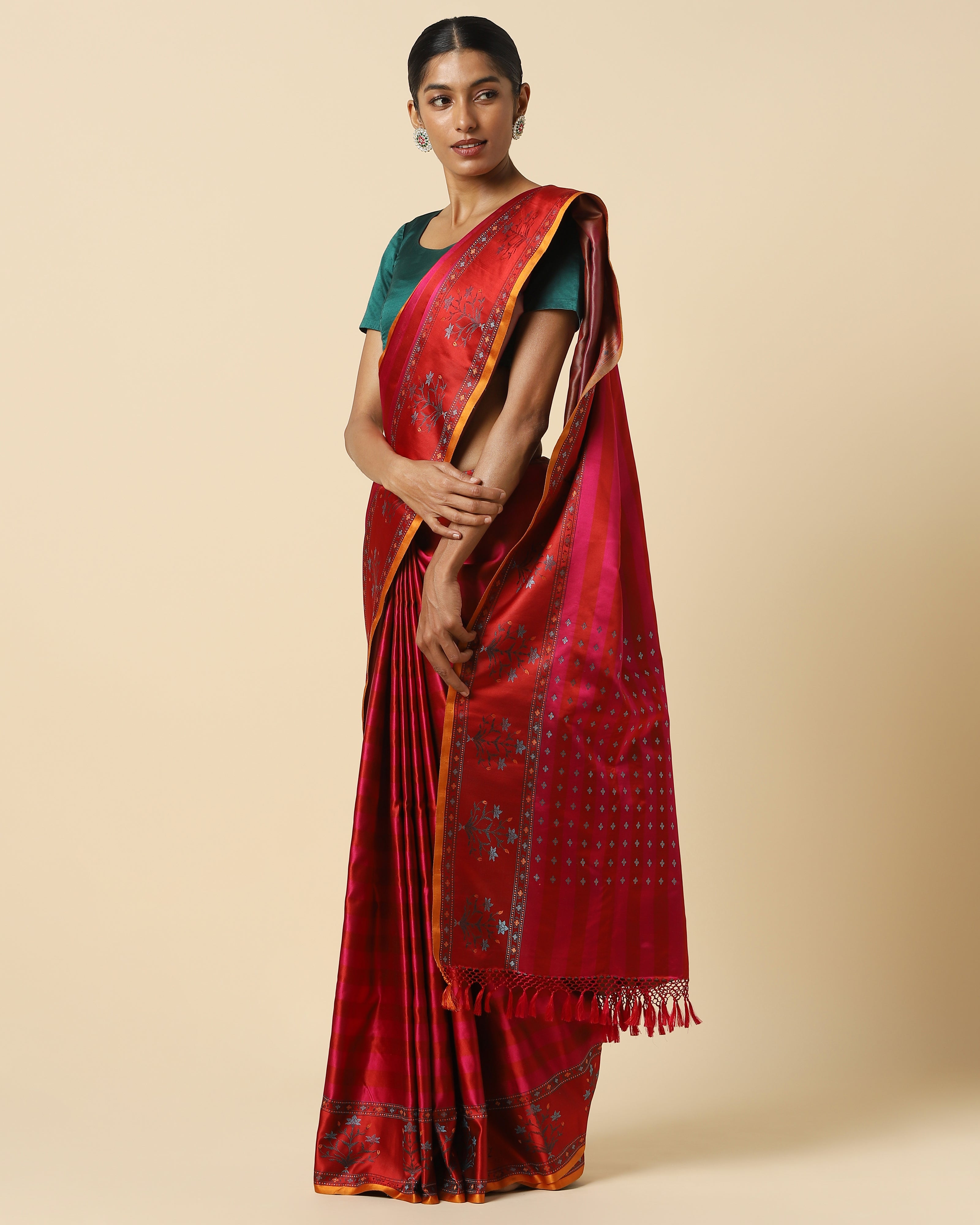 Ghamza Banarasi Tanchoi Silk Saree