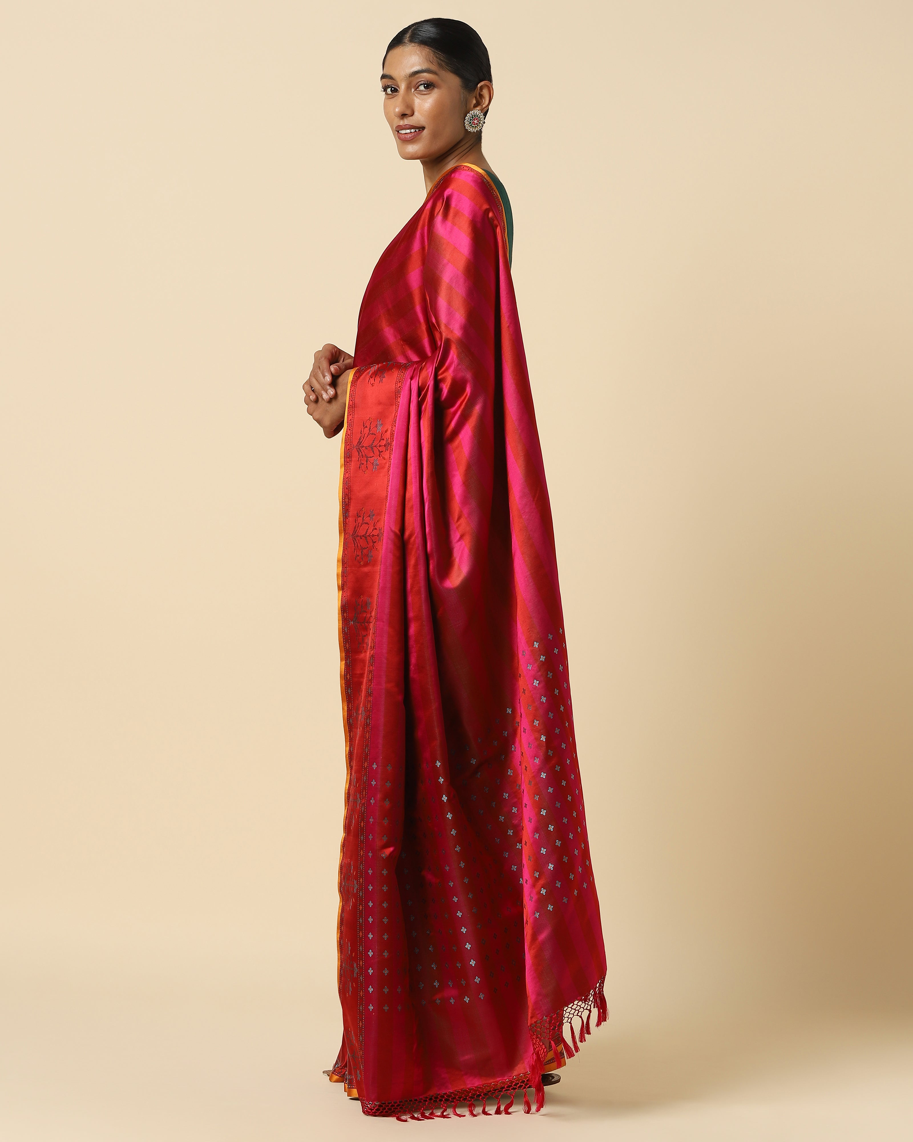 Ghamza Banarasi Tanchoi Silk Saree