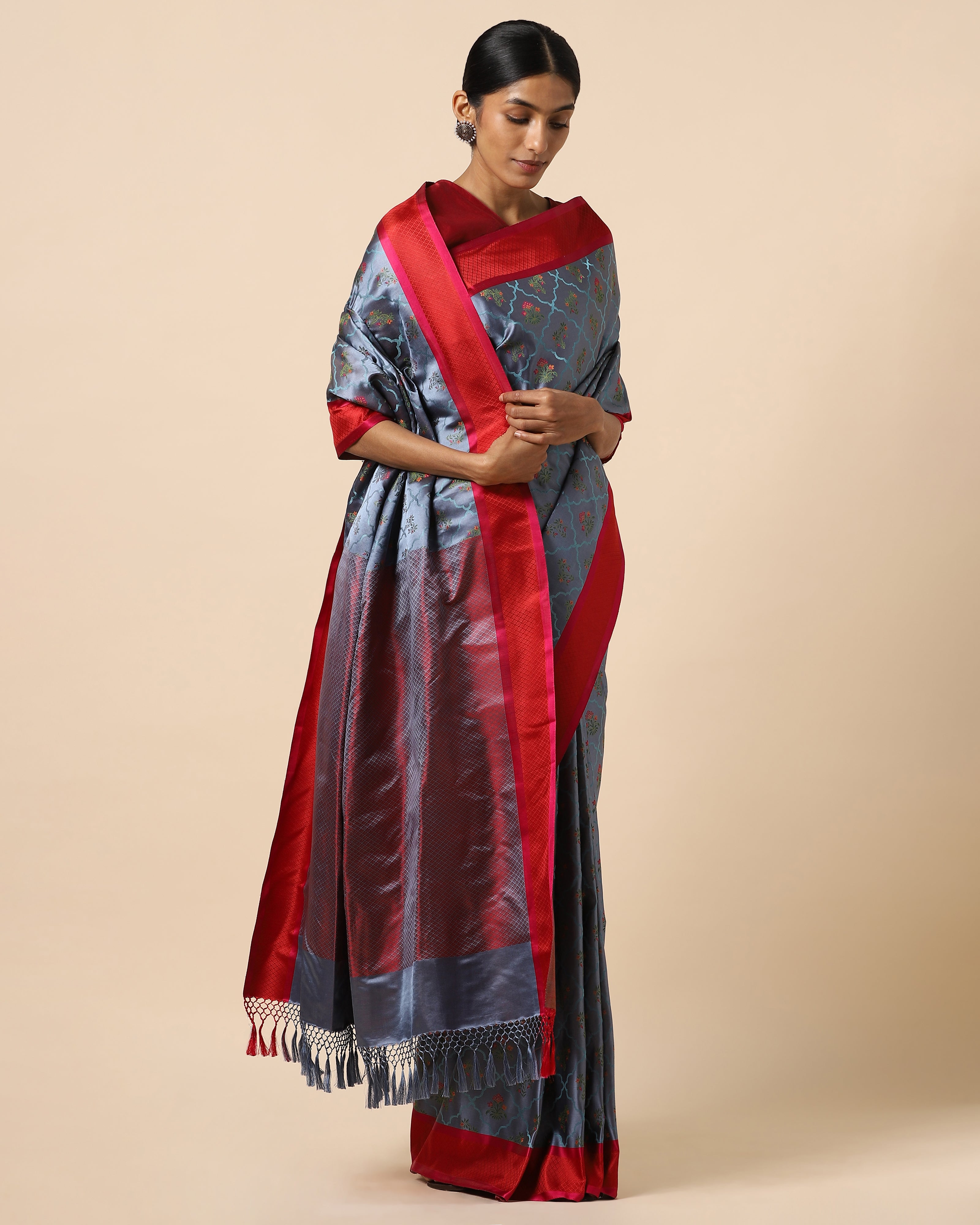 Minisha Banarasi Tanchoi Silk Saree