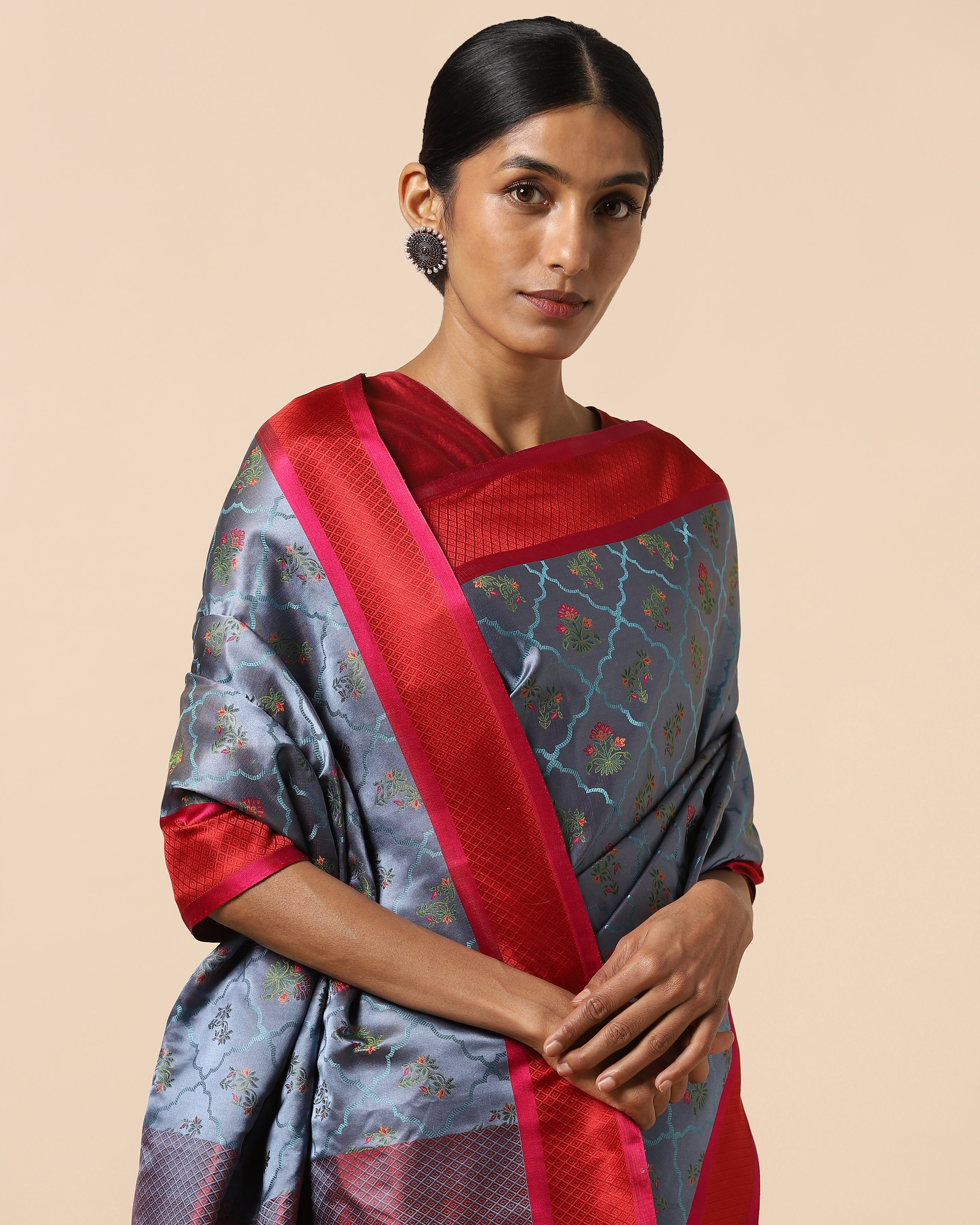Minisha Banarasi Tanchoi Silk Saree