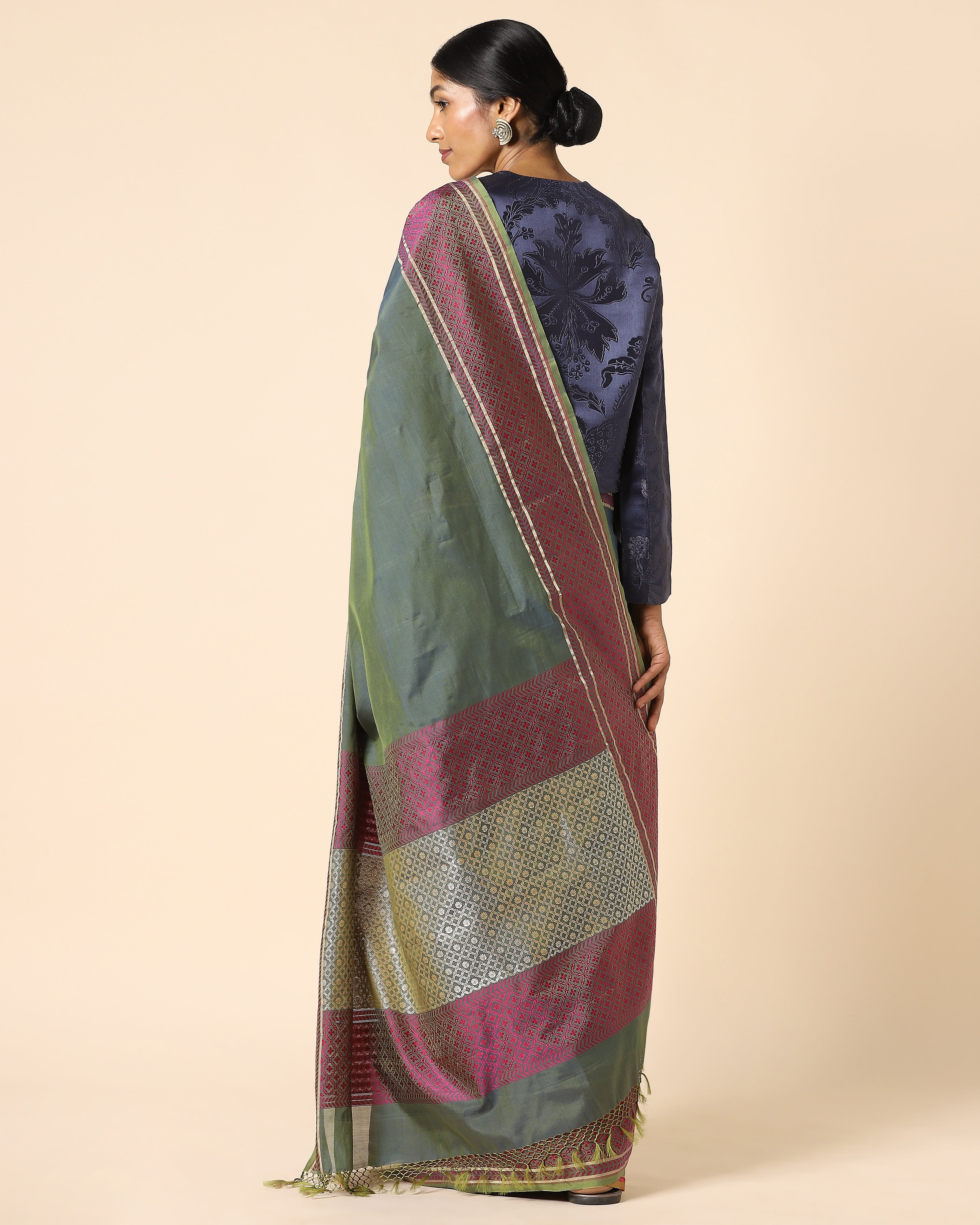 Ashlesha Banarasi Kadwa Silk Cotton Saree