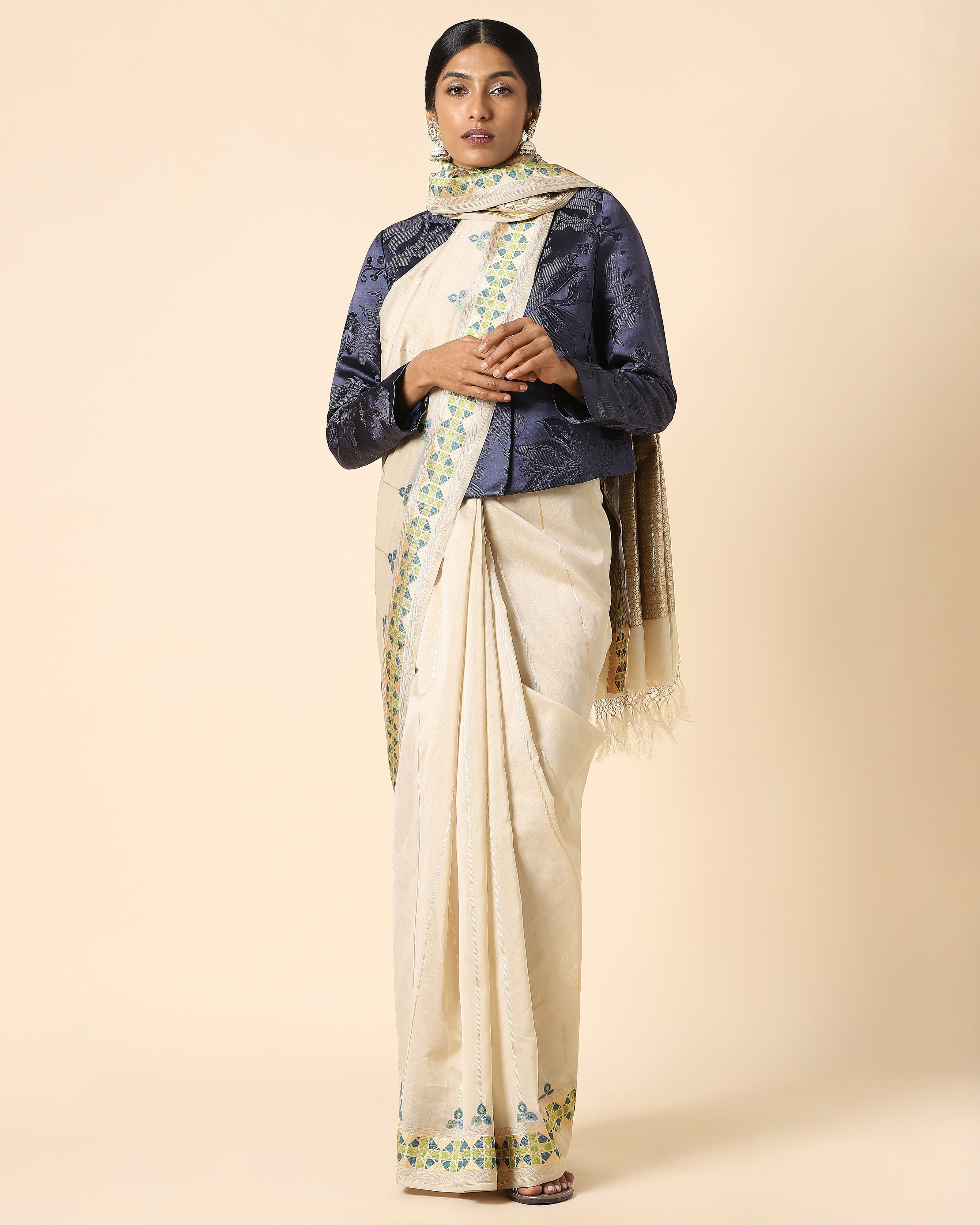 Anmeha Banarasi Kadwa Silk Cotton Saree