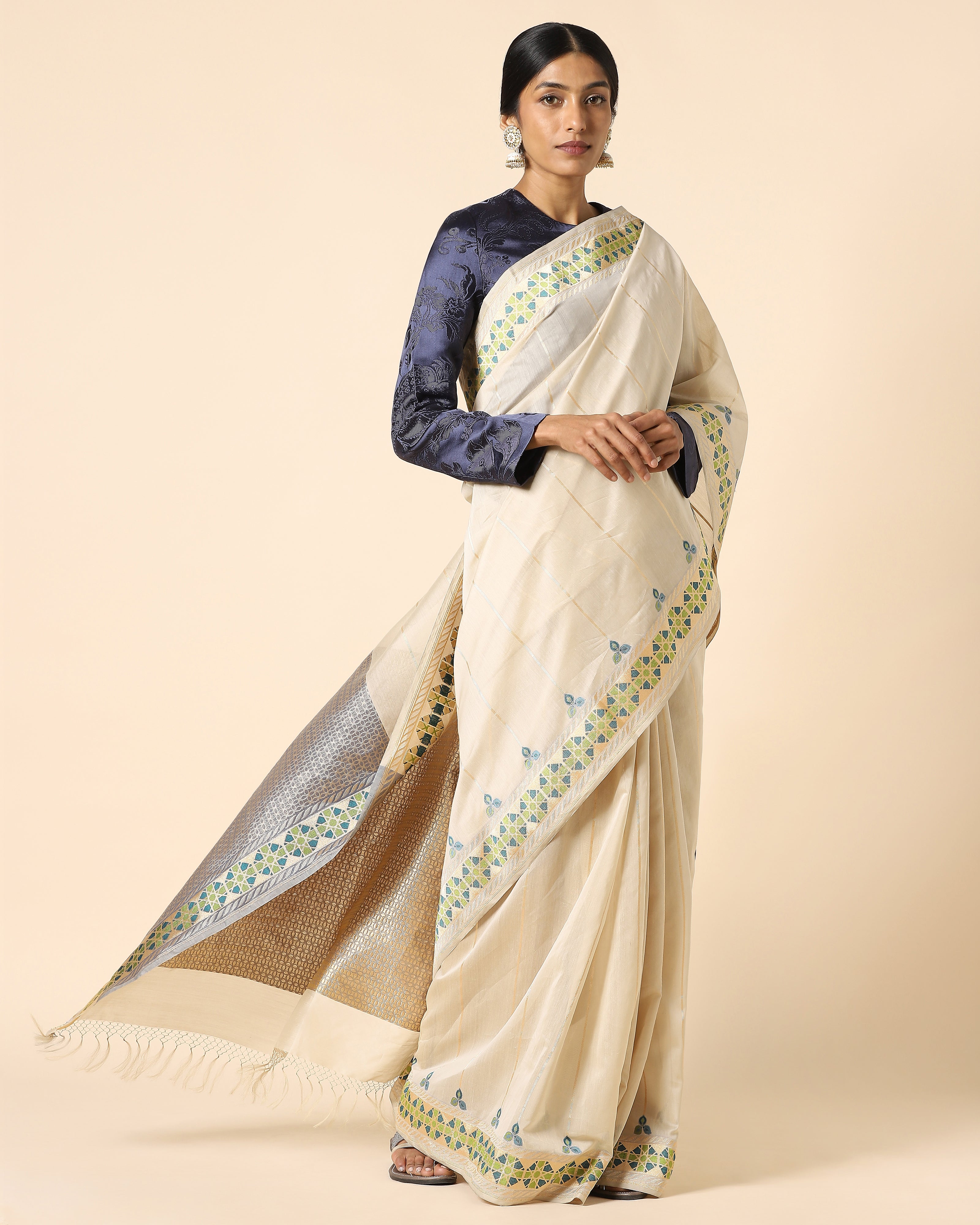 Anmeha Banarasi Kadwa Silk Cotton Saree