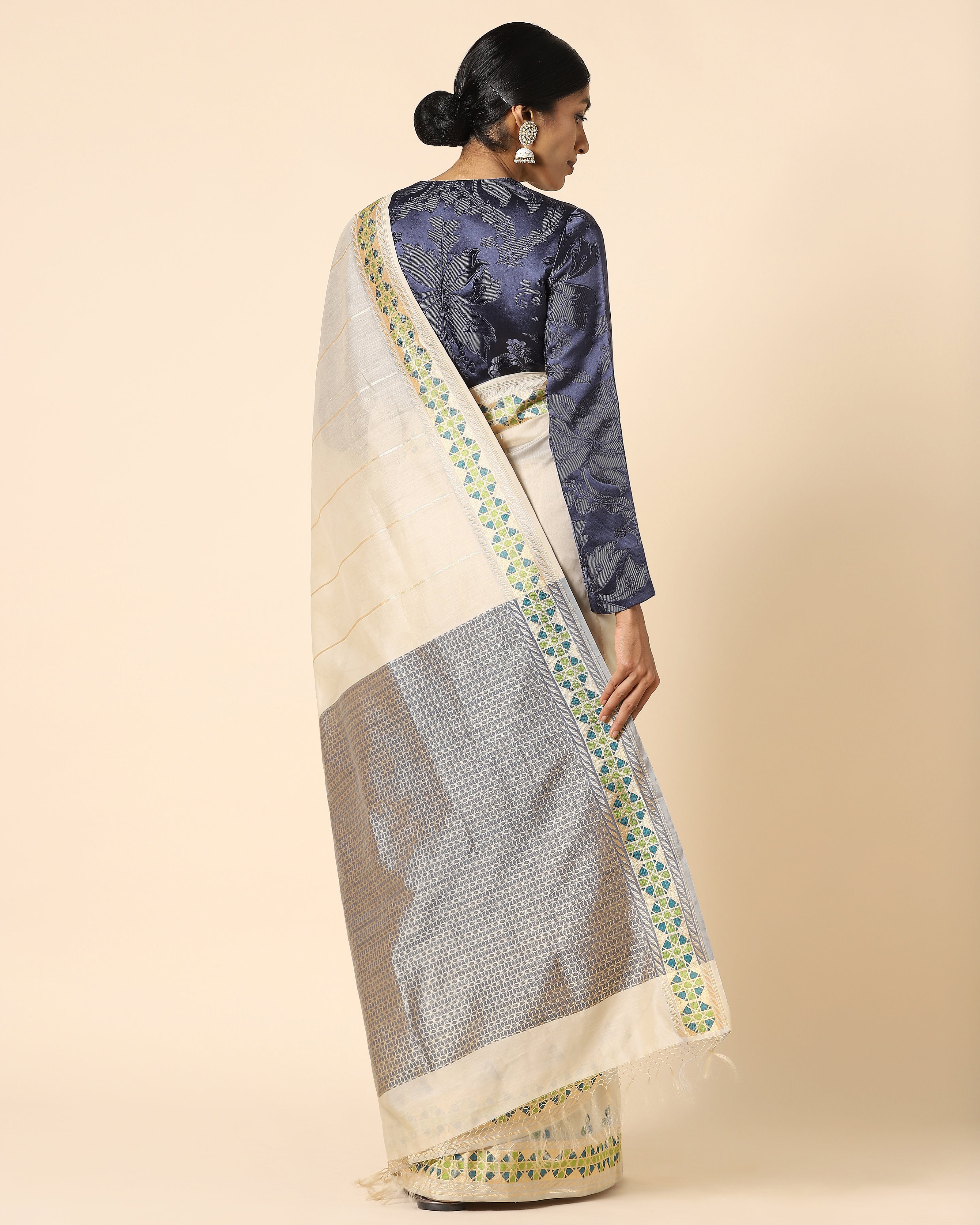 Anmeha Banarasi Kadwa Silk Cotton Saree