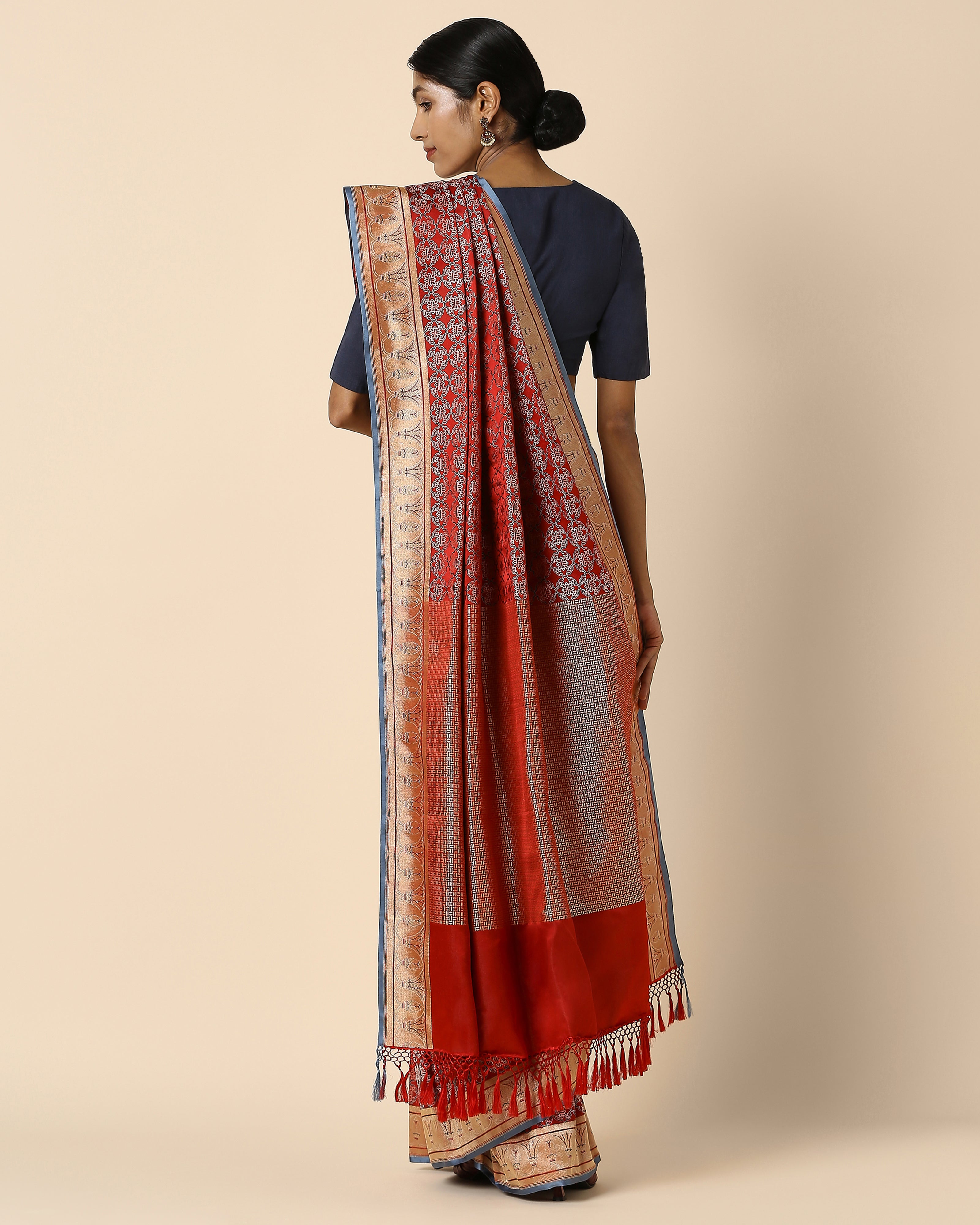 Rohina Banarasi Tanchoi Silk Saree