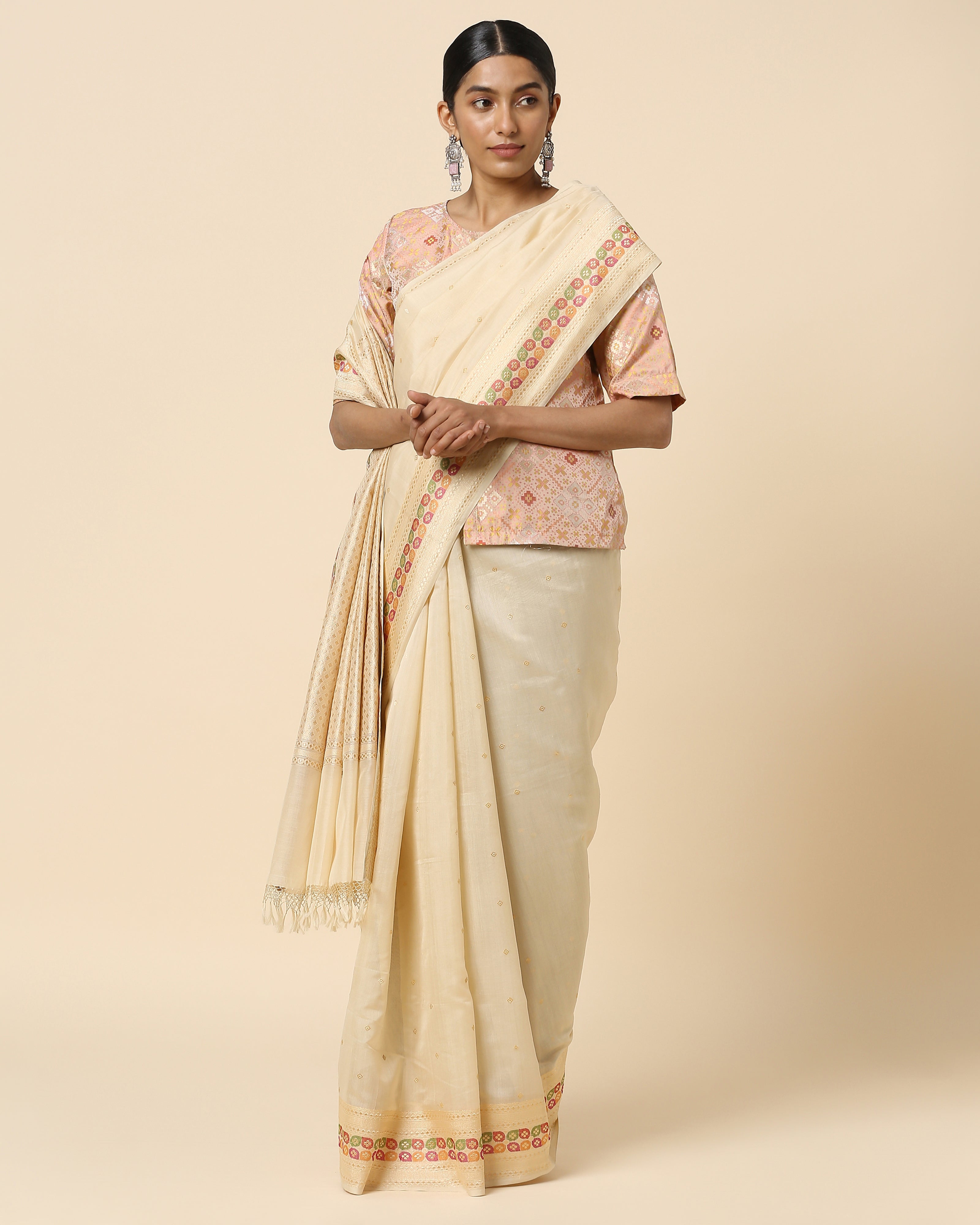 Kili Banarasi Kadwa Silk Cotton Saree