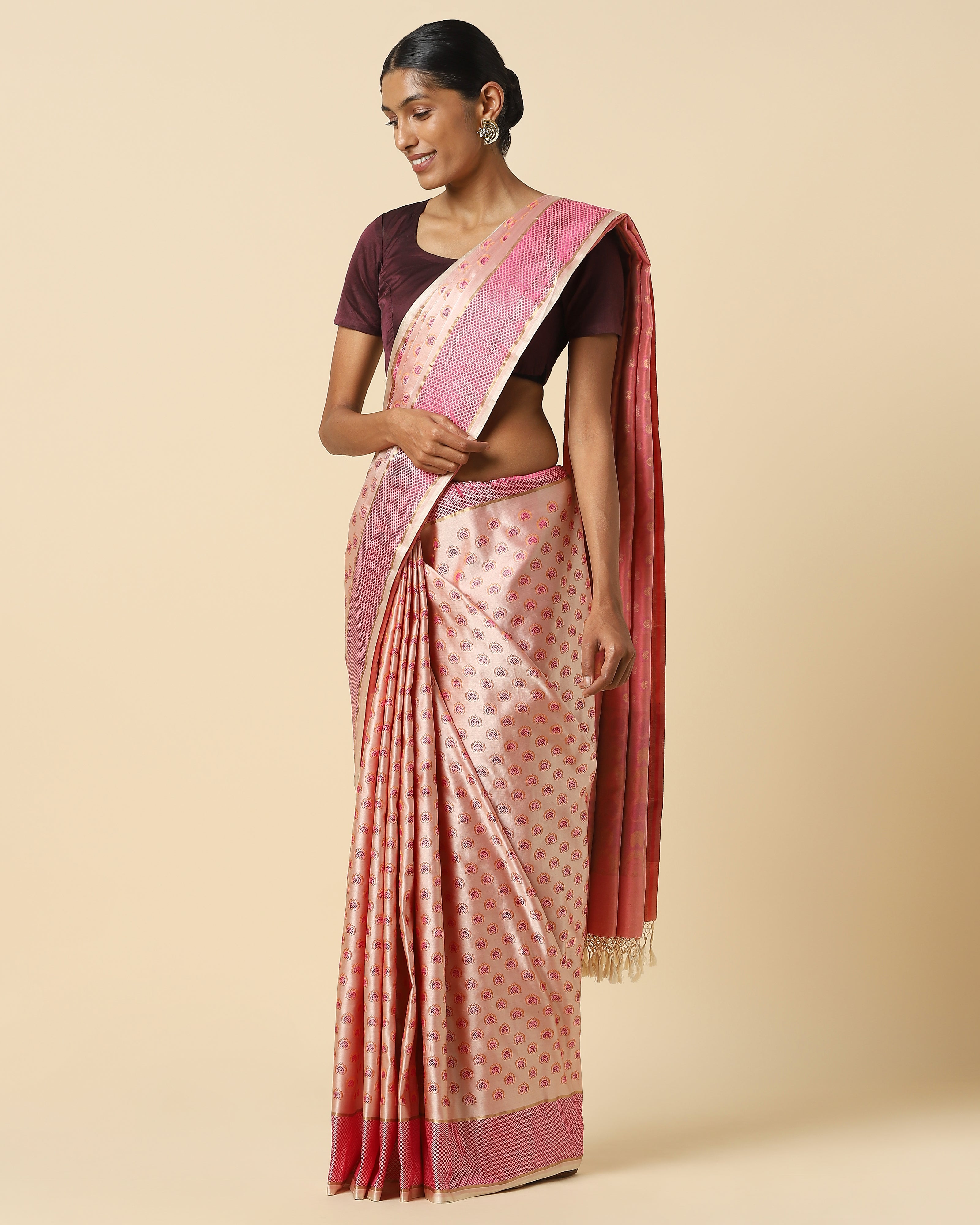 Srinjine Banarasi Tanchoi Silk Saree