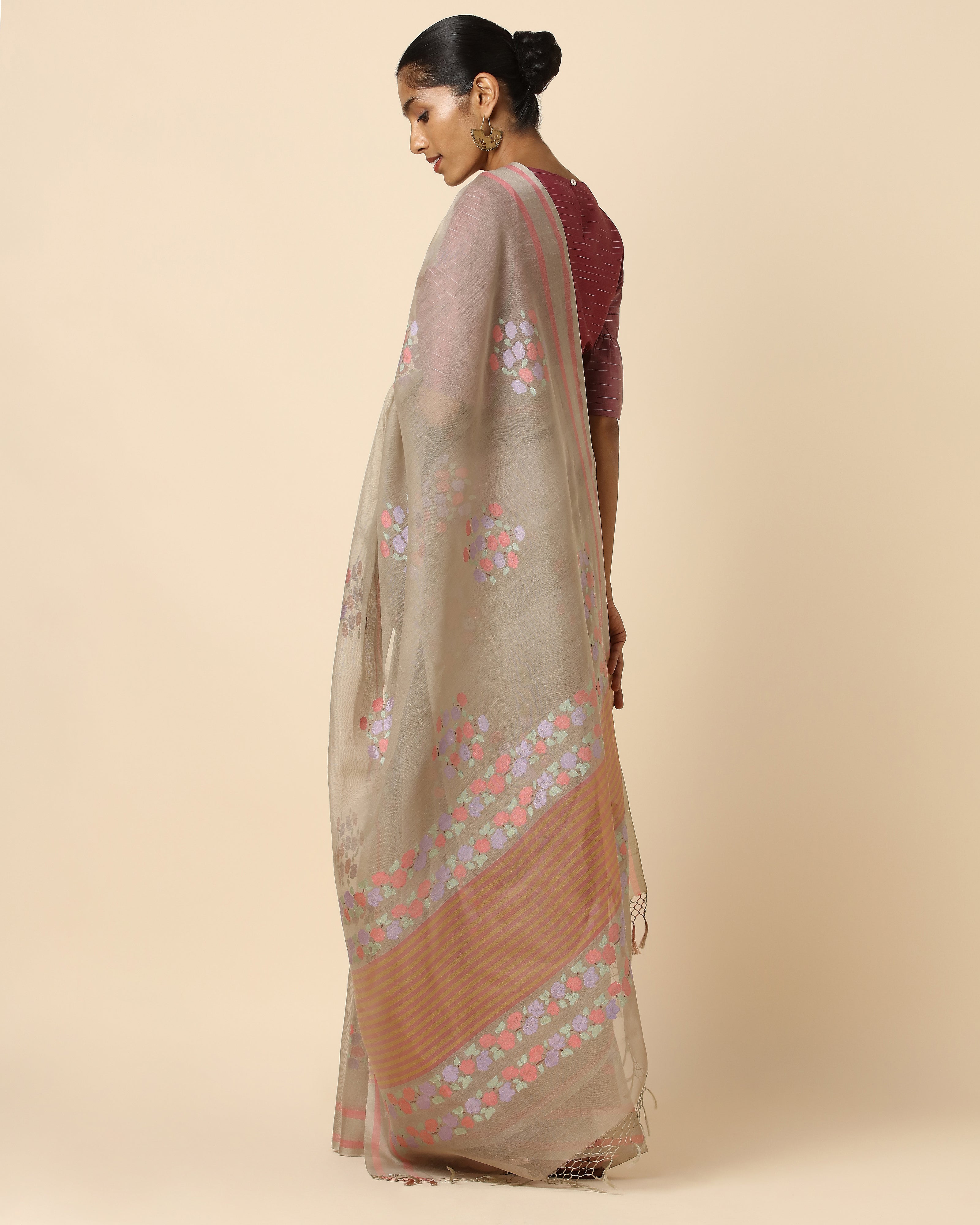 Ahika Banarasi Jamdani Silk Cotton Saree