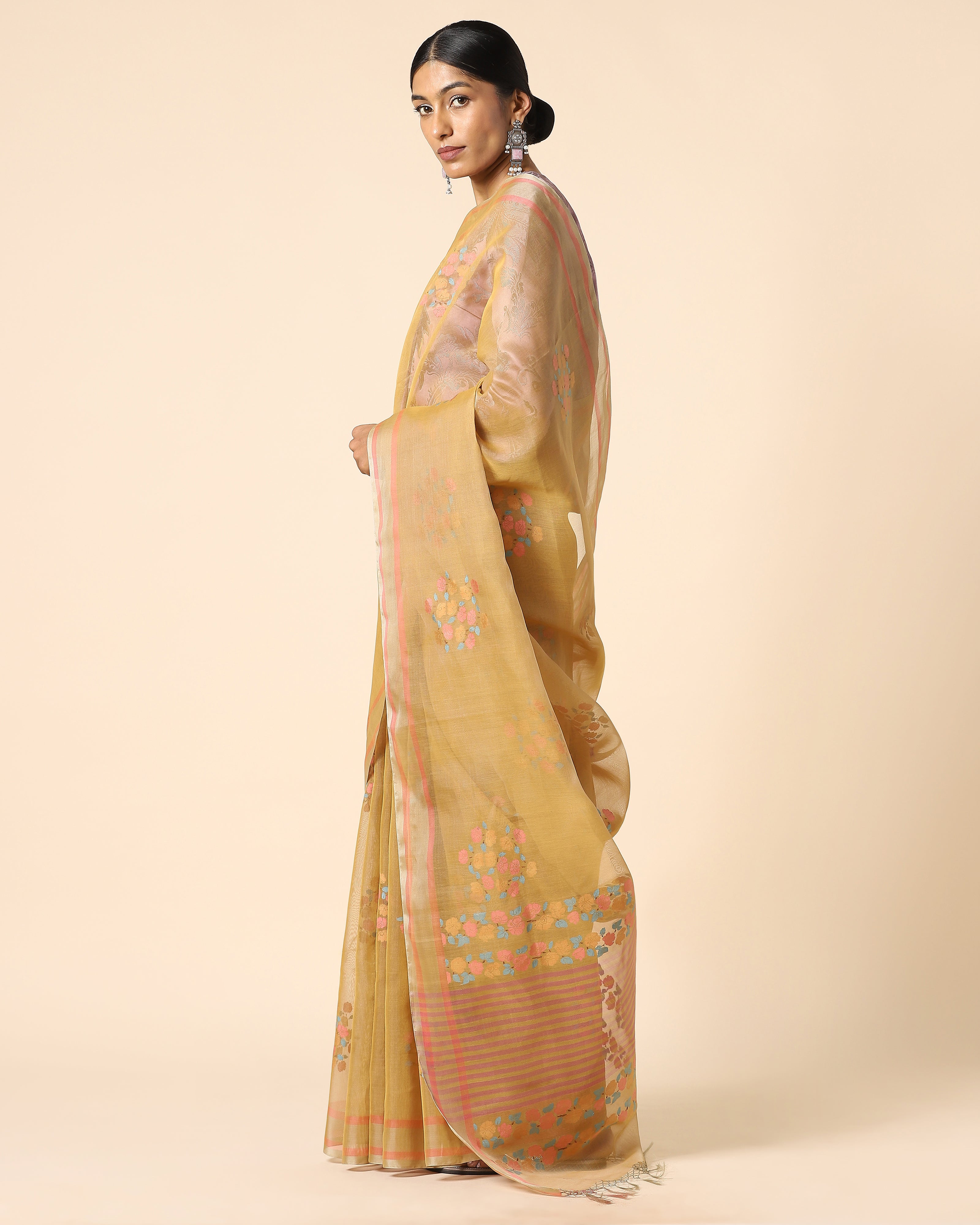 Ahika Banarasi Jamdani Silk Cotton Saree