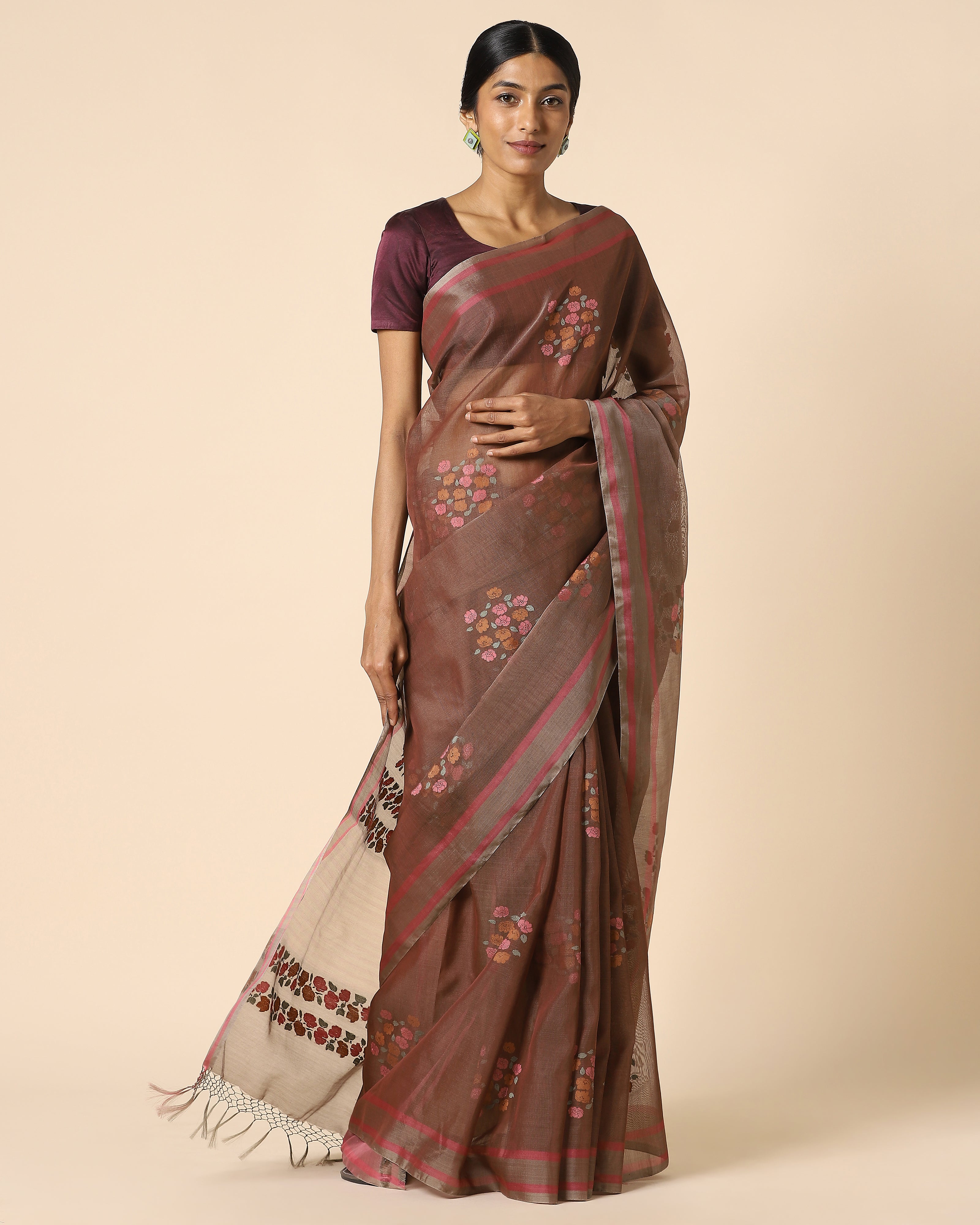 Ahika Banarasi Jamdani Silk Cotton Saree