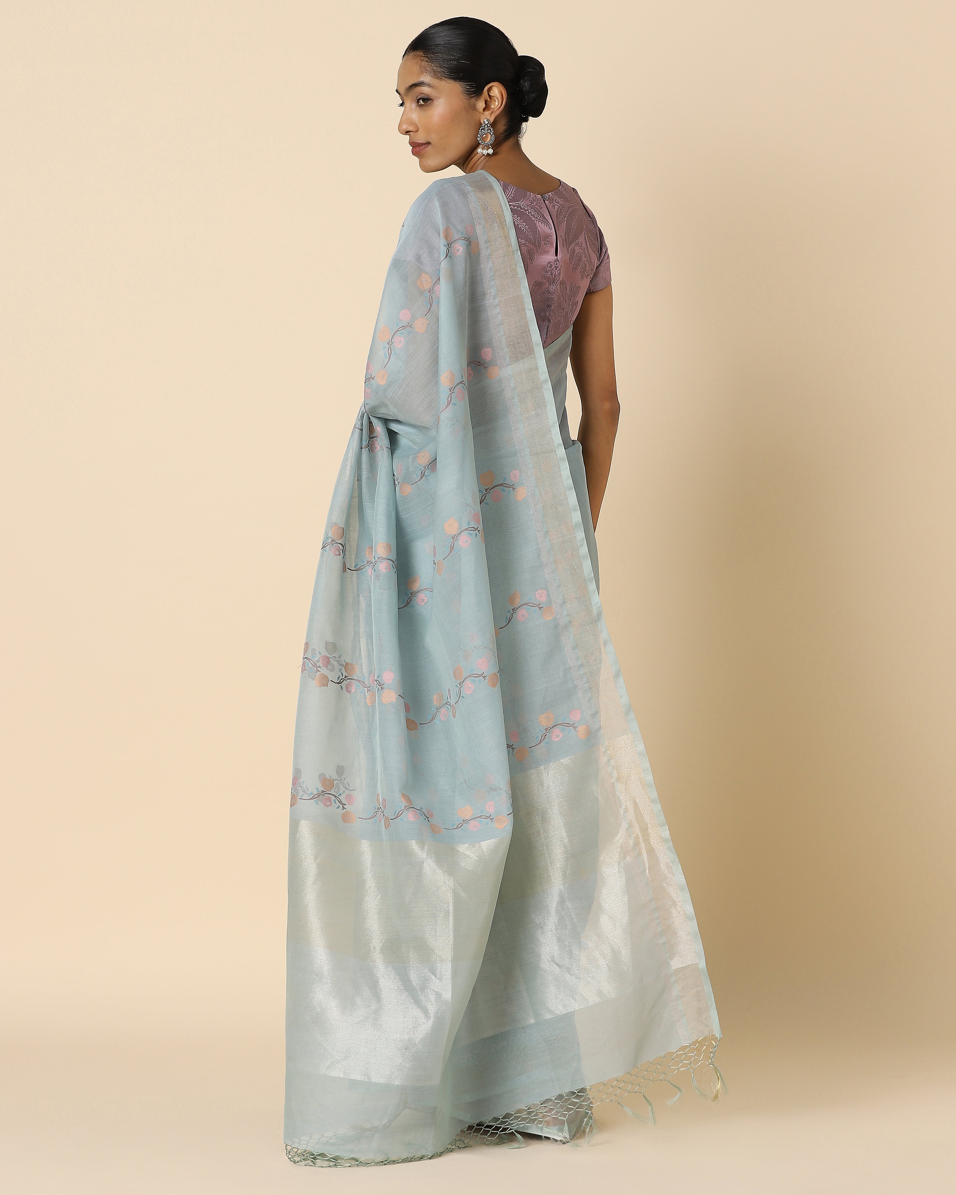 Mredul Banarasi Jamdani Silk Cotton Saree