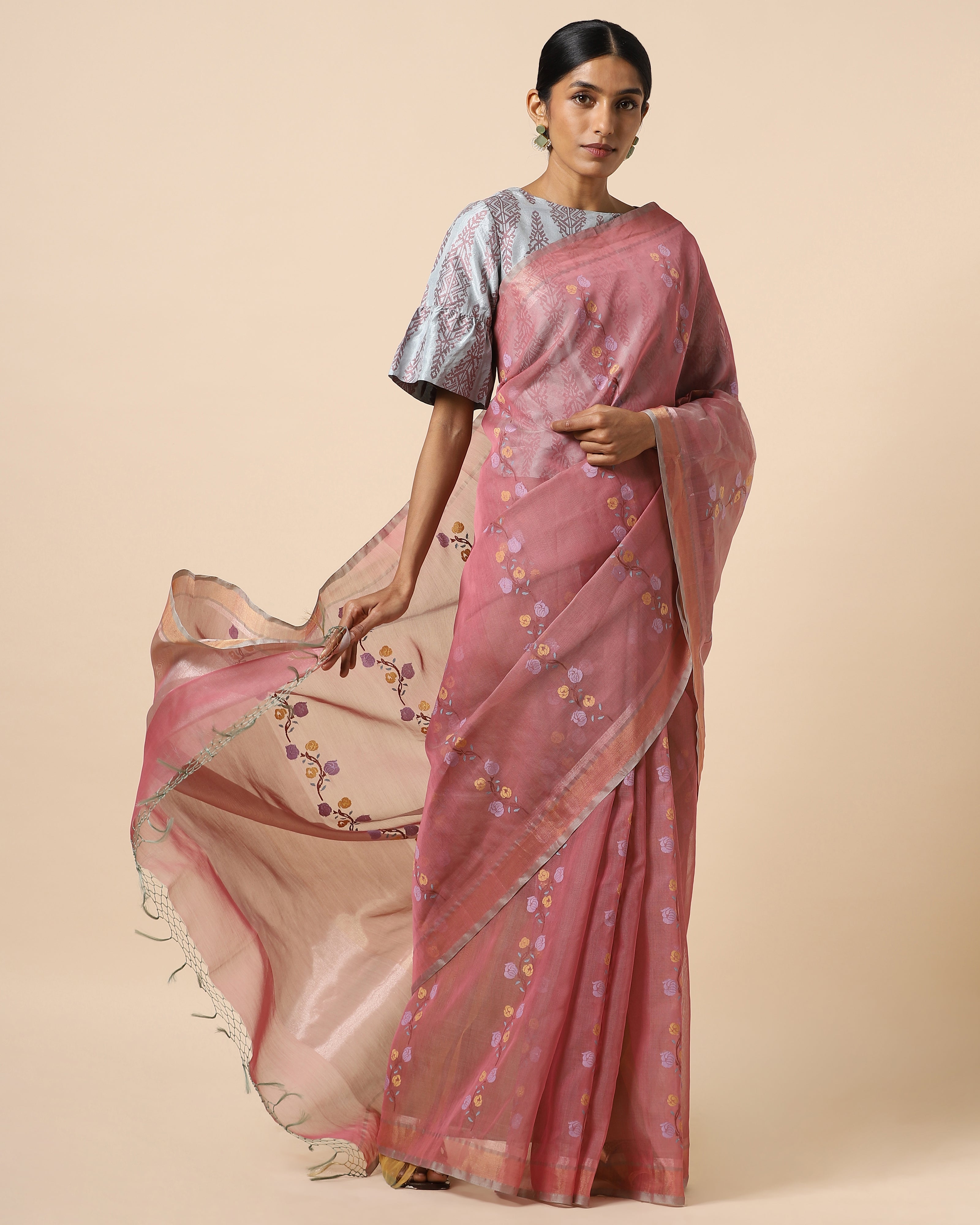 Mredul Banarasi Jamdani Silk Cotton Saree