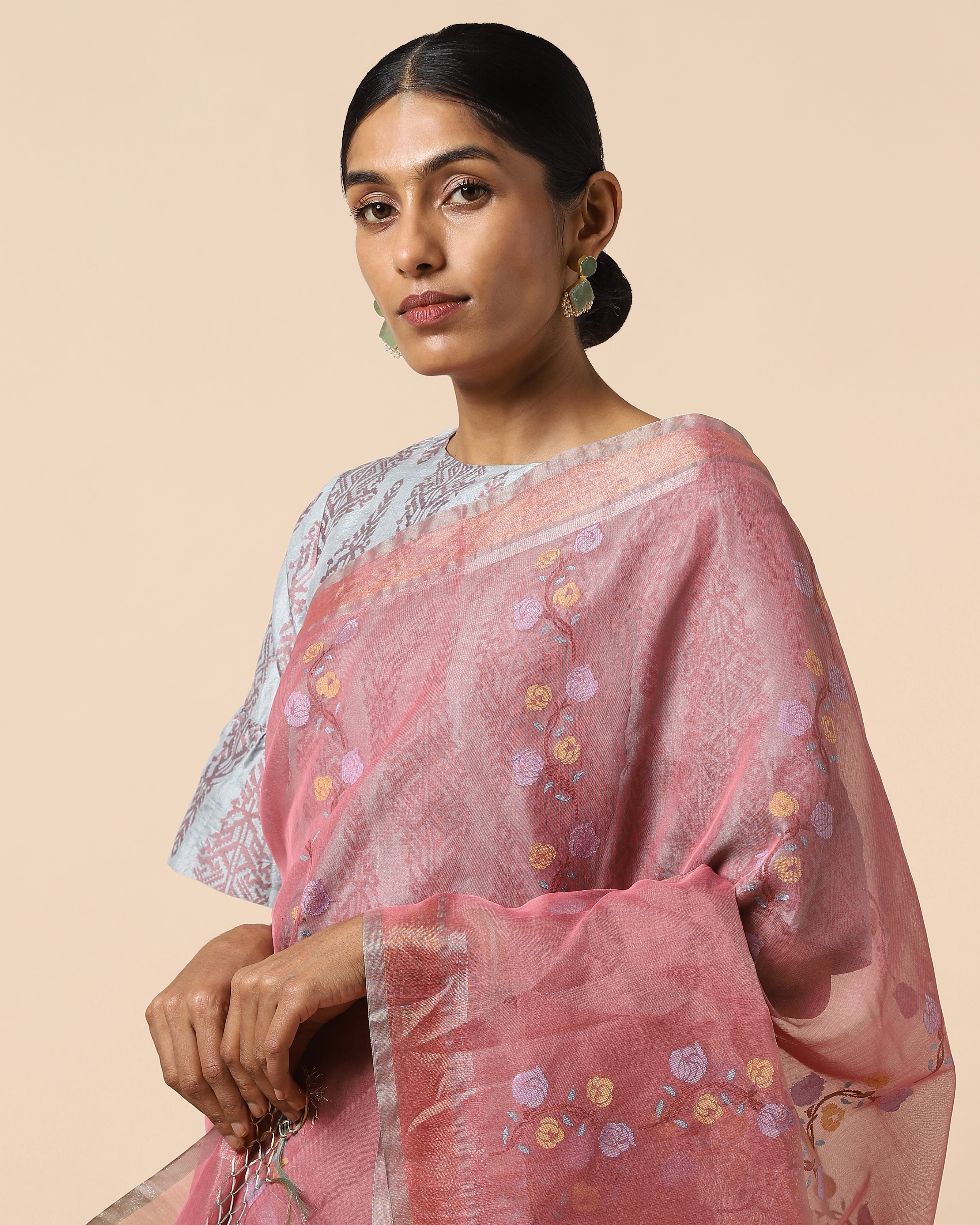 Mredul Banarasi Jamdani Silk Cotton Saree