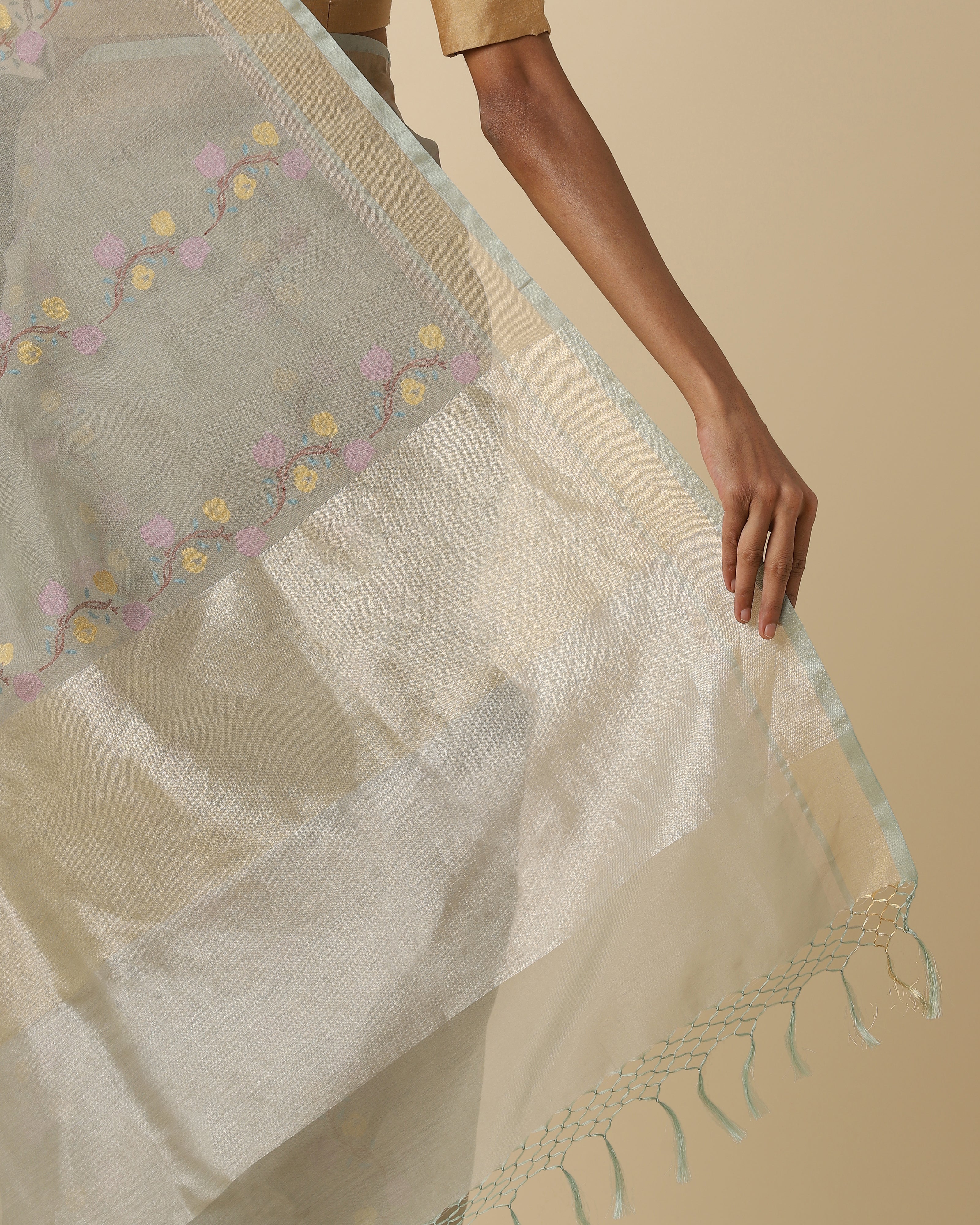 Mredul Banarasi Jamdani Silk Cotton Saree