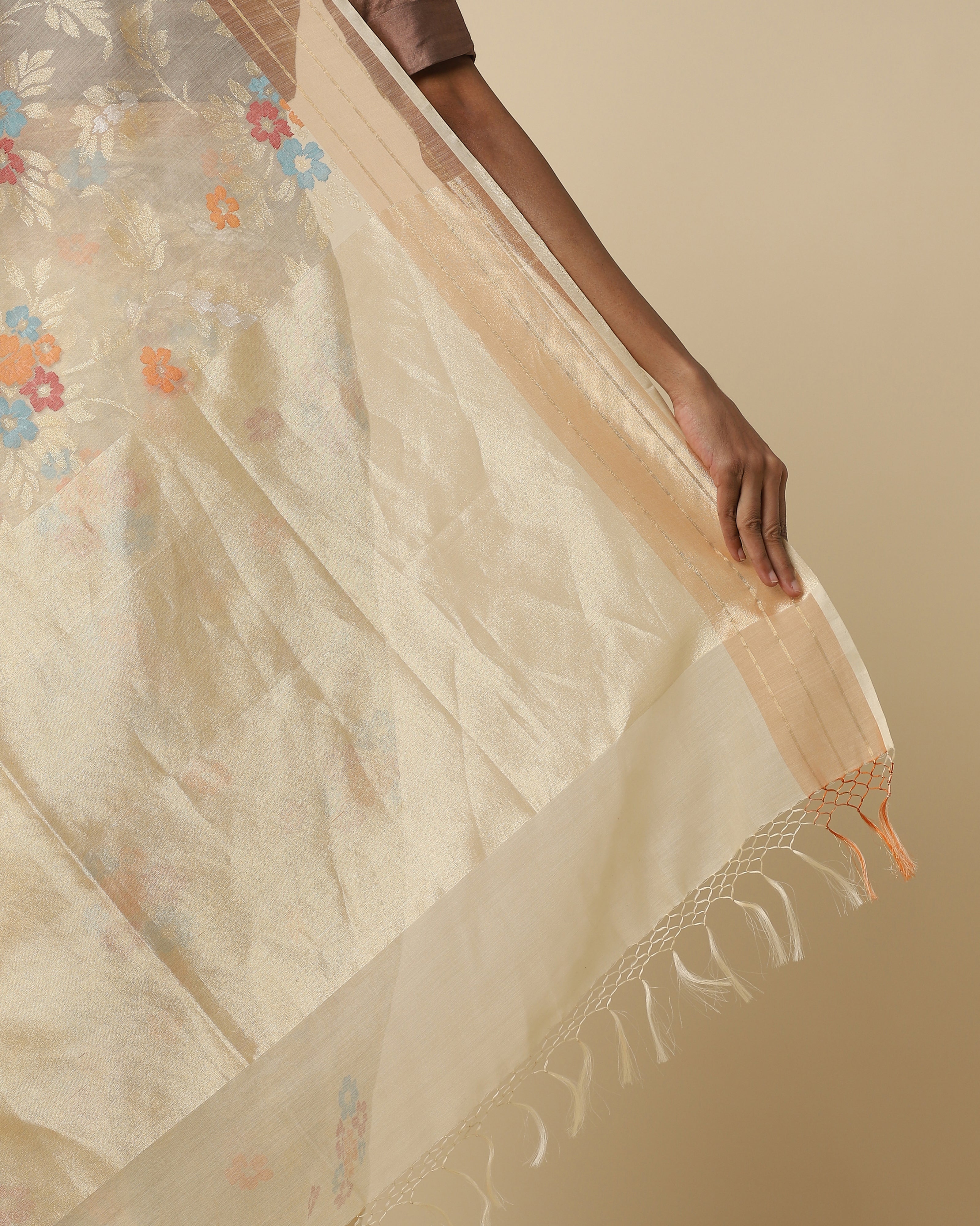 Lekhni Banarasi Jamdani Silk Cotton Saree