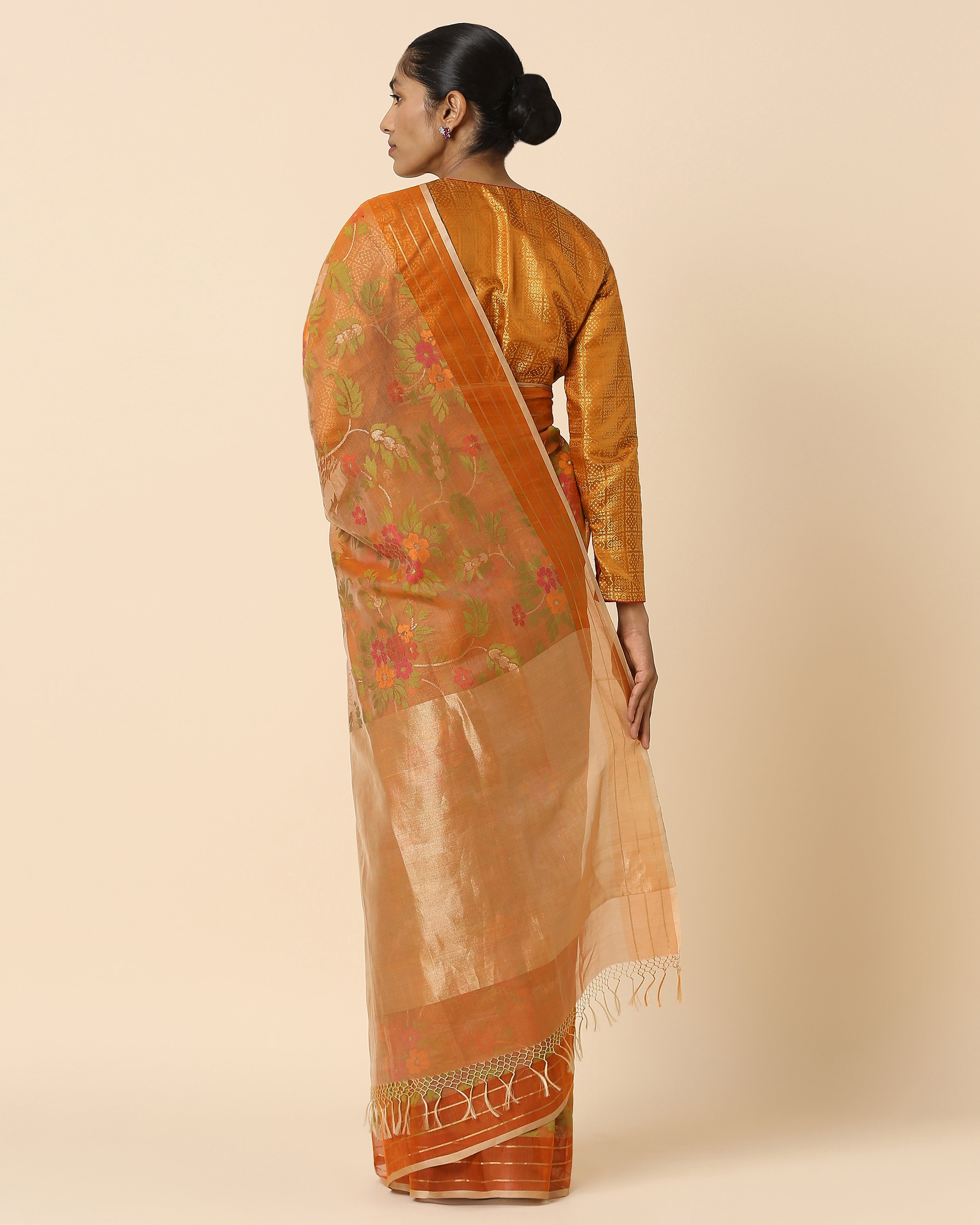 Lekhni Banarasi Jamdani Silk Cotton Saree