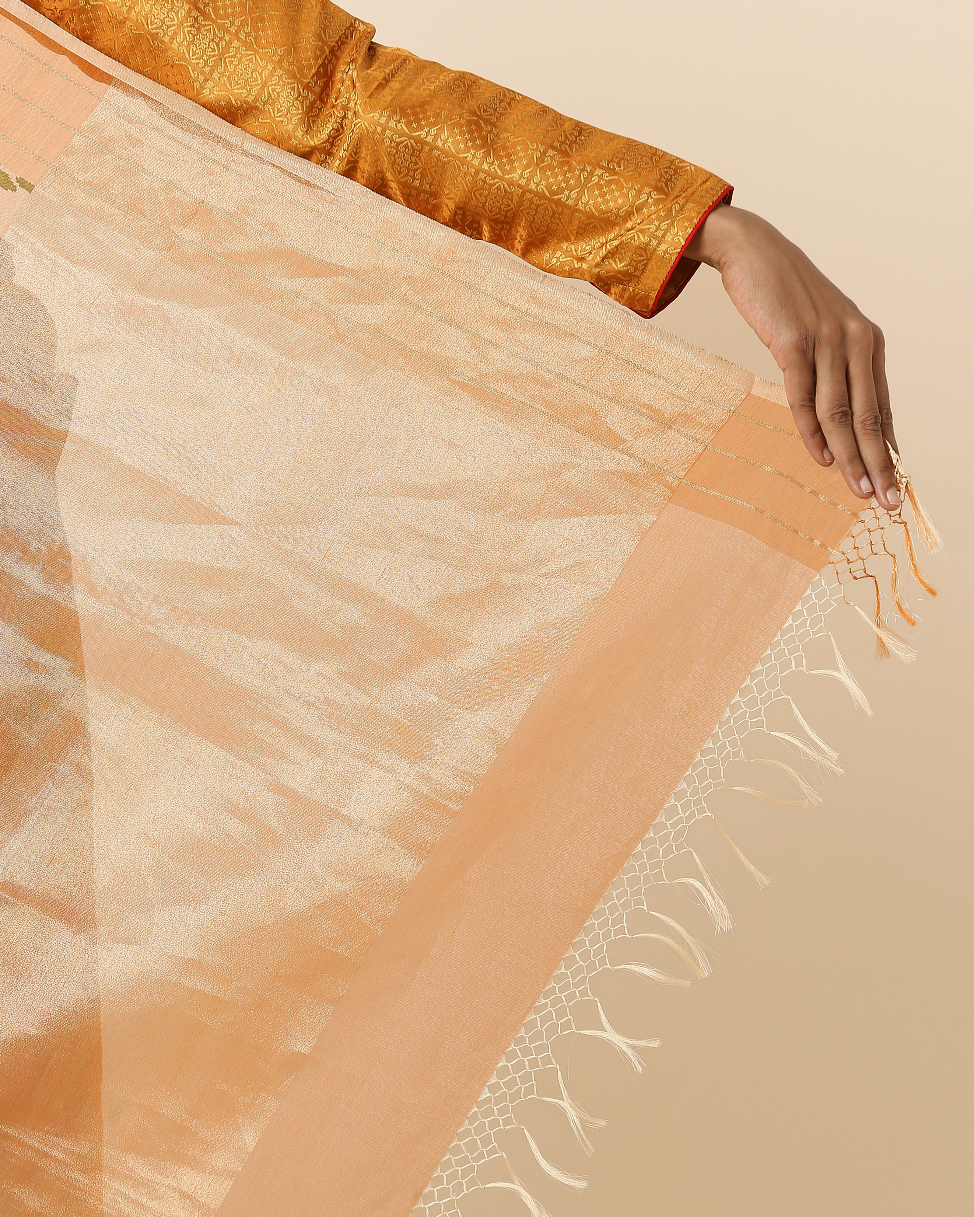 Lekhni Banarasi Jamdani Silk Cotton Saree