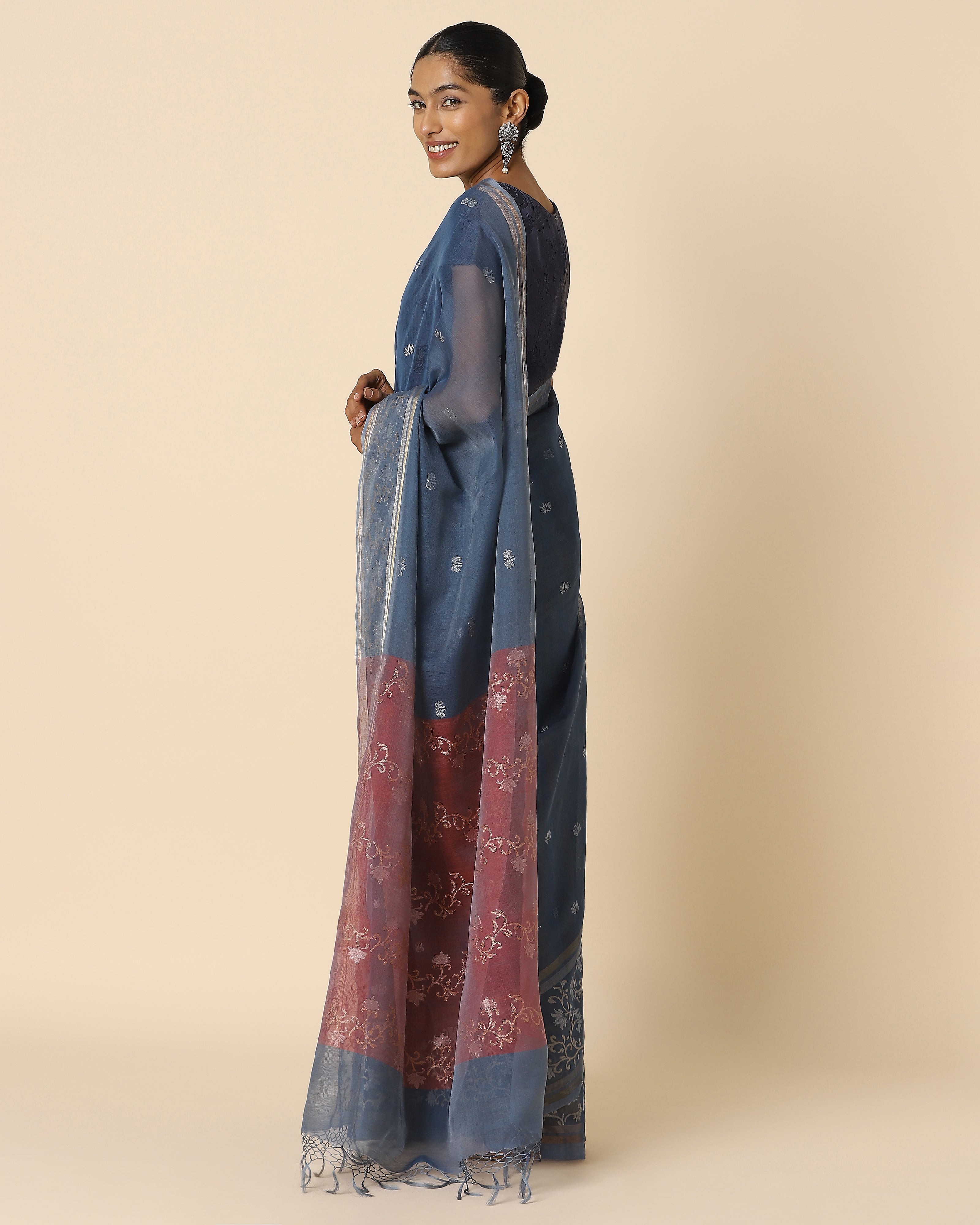 Aaisha Banarasi Jamdani Silk Cotton Saree