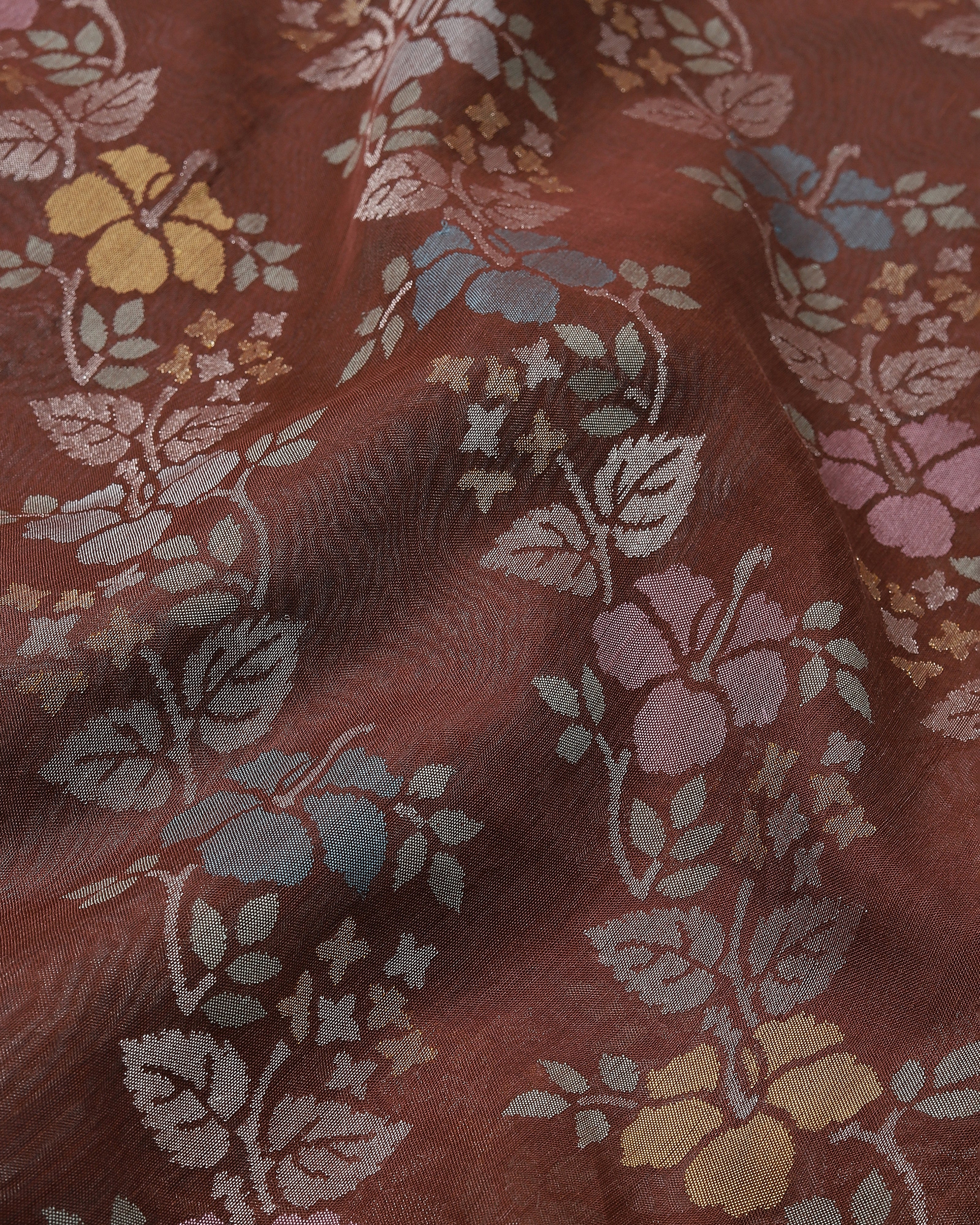 Sindhura Banarasi Jamdani Silk Cotton Saree