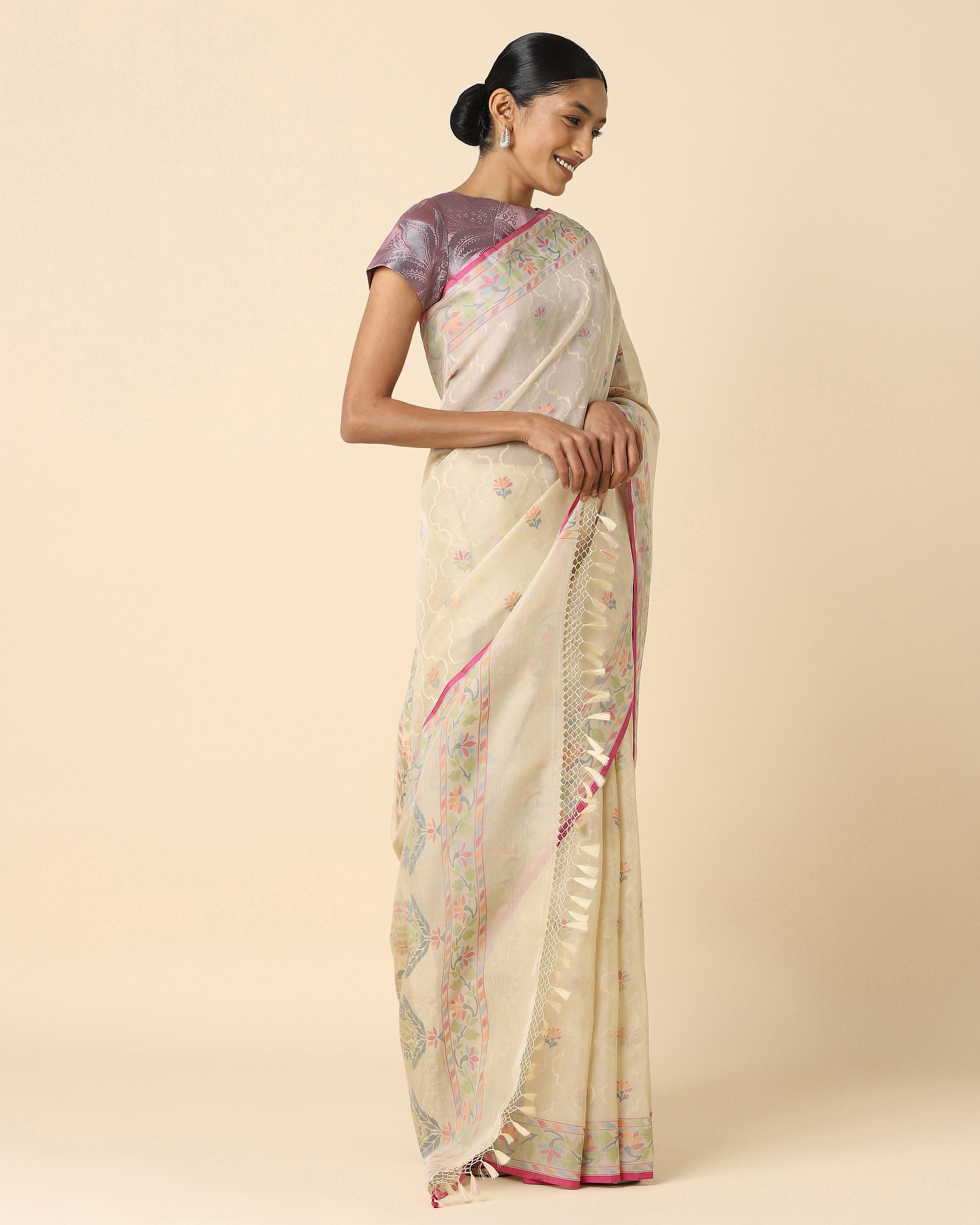 Afsa Banarasi Jamdani Silk Cotton Saree