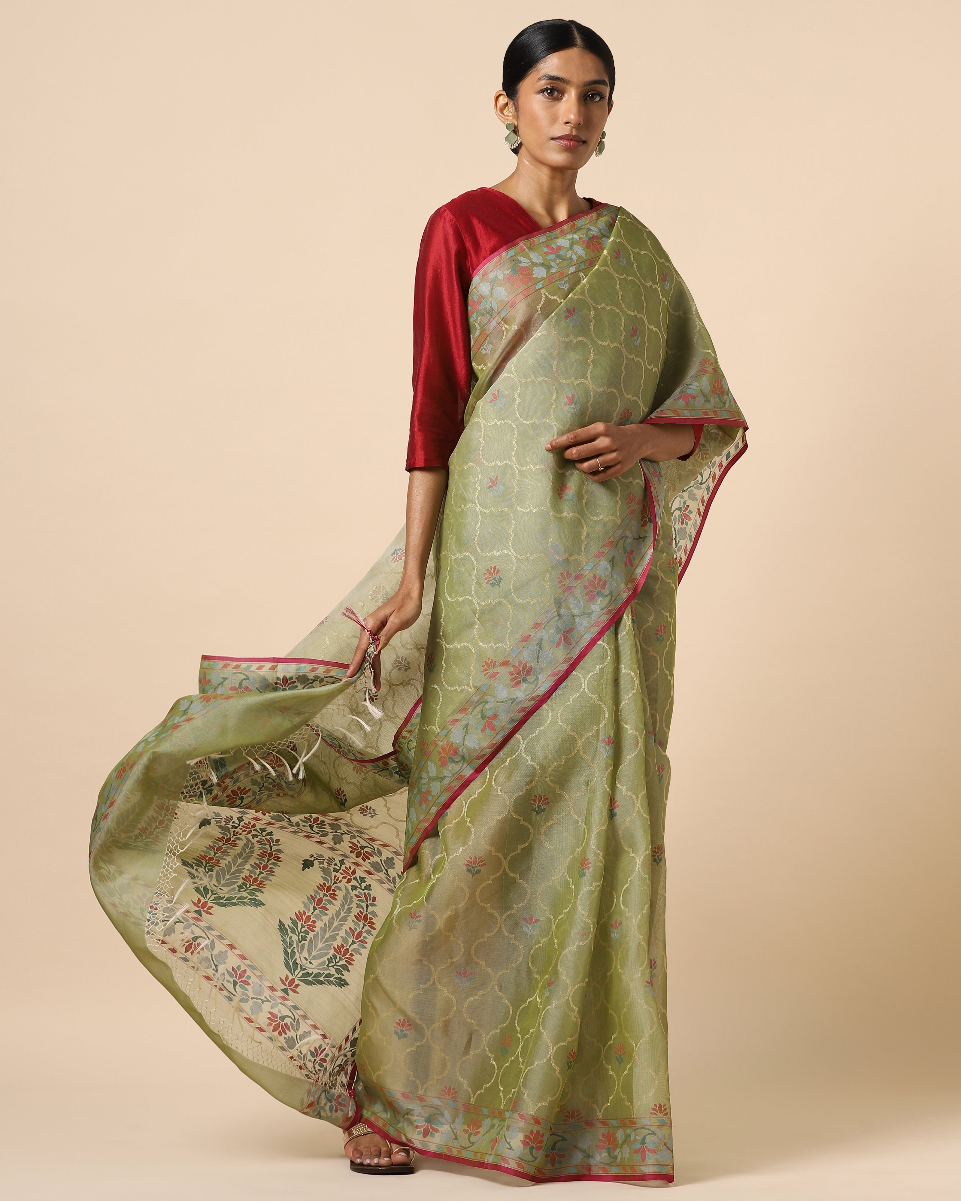 Afsa Banarasi Jamdani Silk Cotton Saree