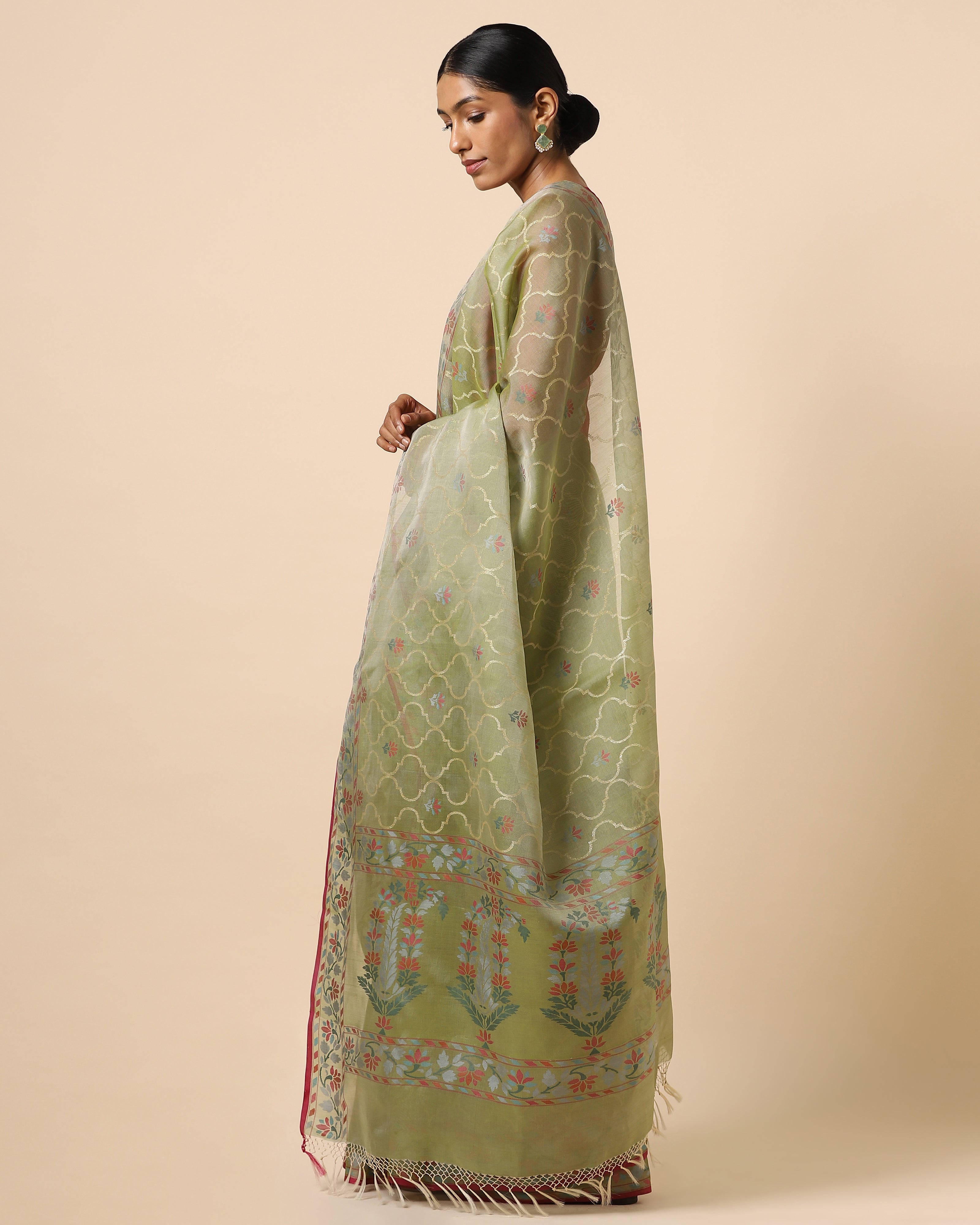 Afsa Banarasi Jamdani Silk Cotton Saree