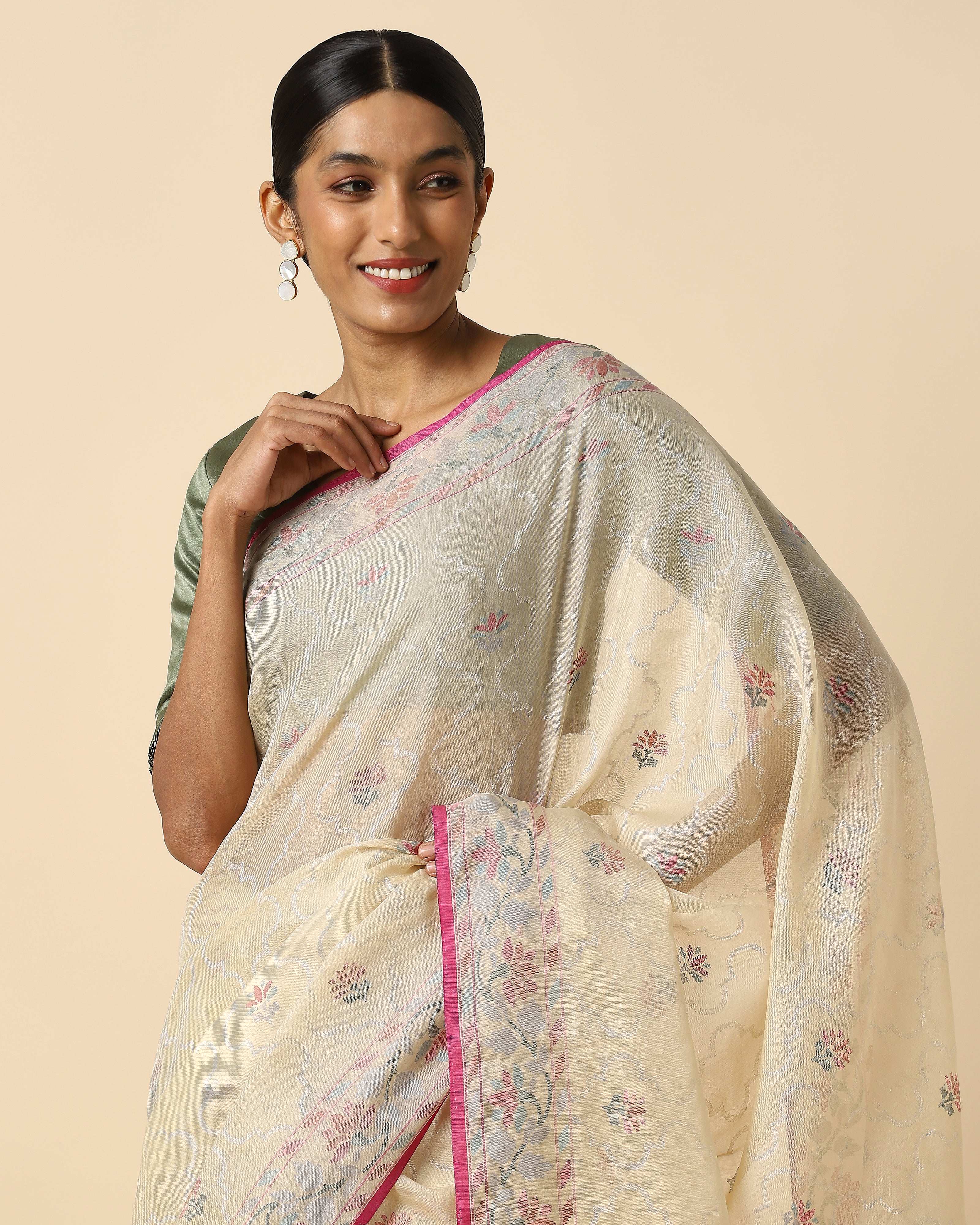 Afsa Banarasi Jamdani Silk Cotton Saree
