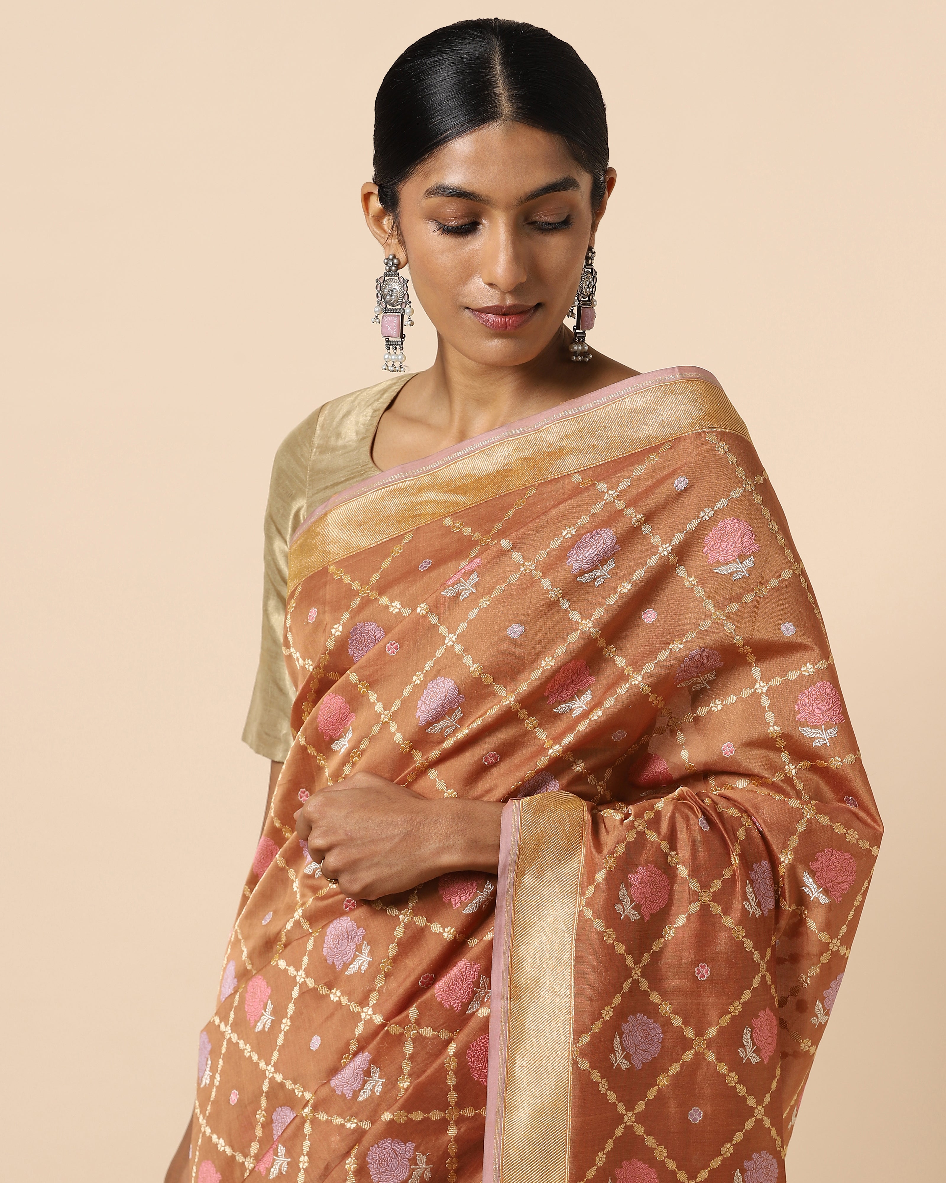 Evanthe Banarasi Kadwa Silk Cotton Saree
